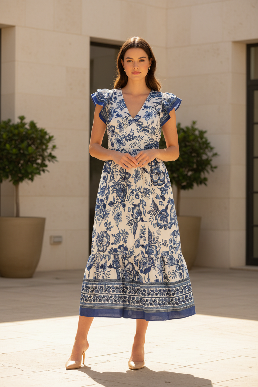 Sugarlips Salema Floral Zayla Midi Dress - Image 1