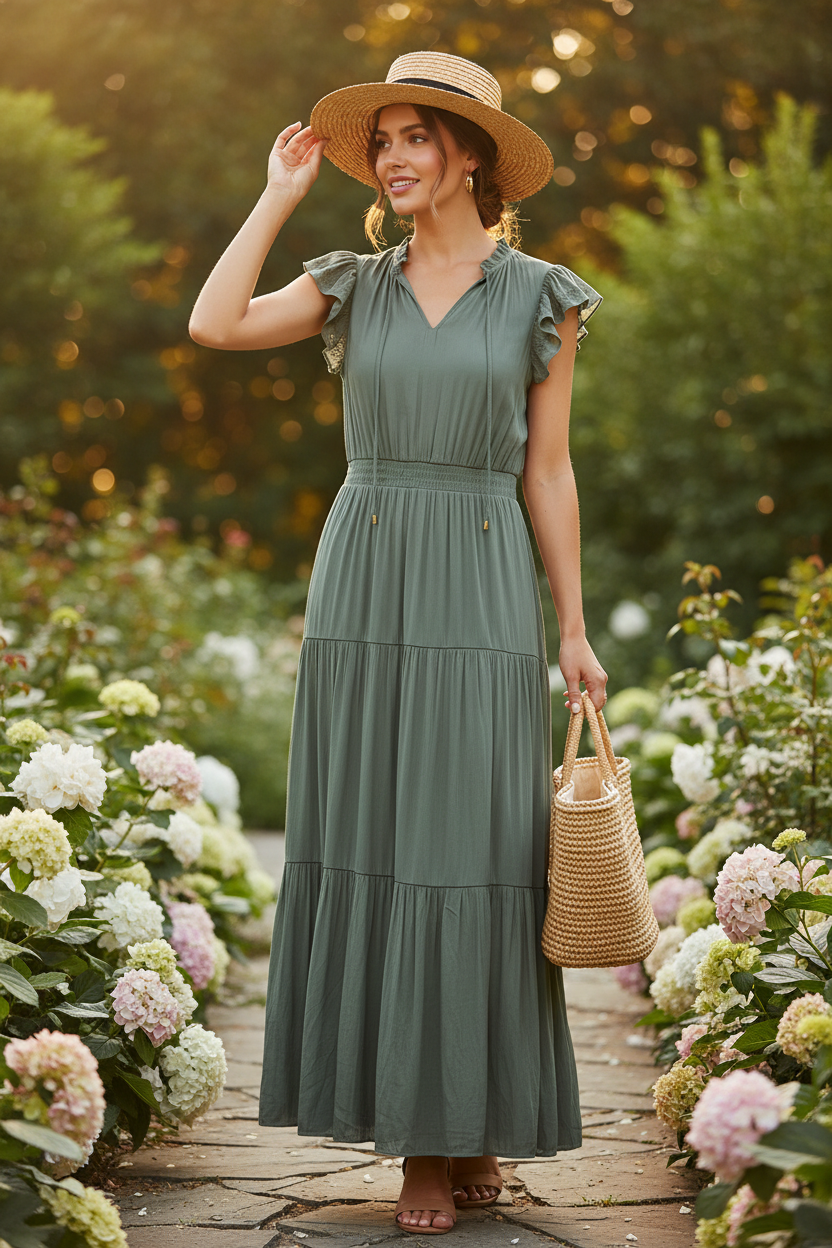 Rachel Zoe Tiered Maxi Dress - Image 1