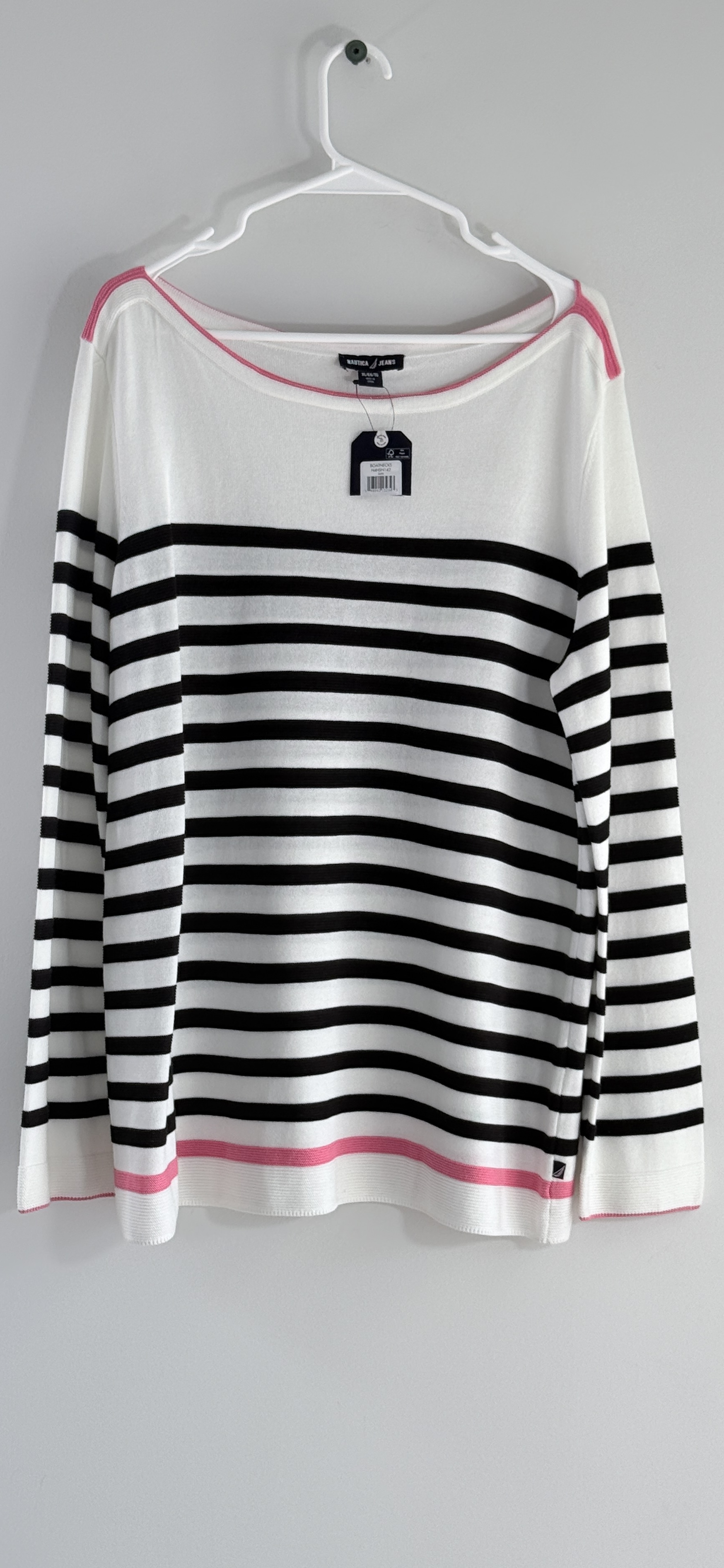 Nautica Women's Striped Long-Sleeve Sweater thumbnail 2