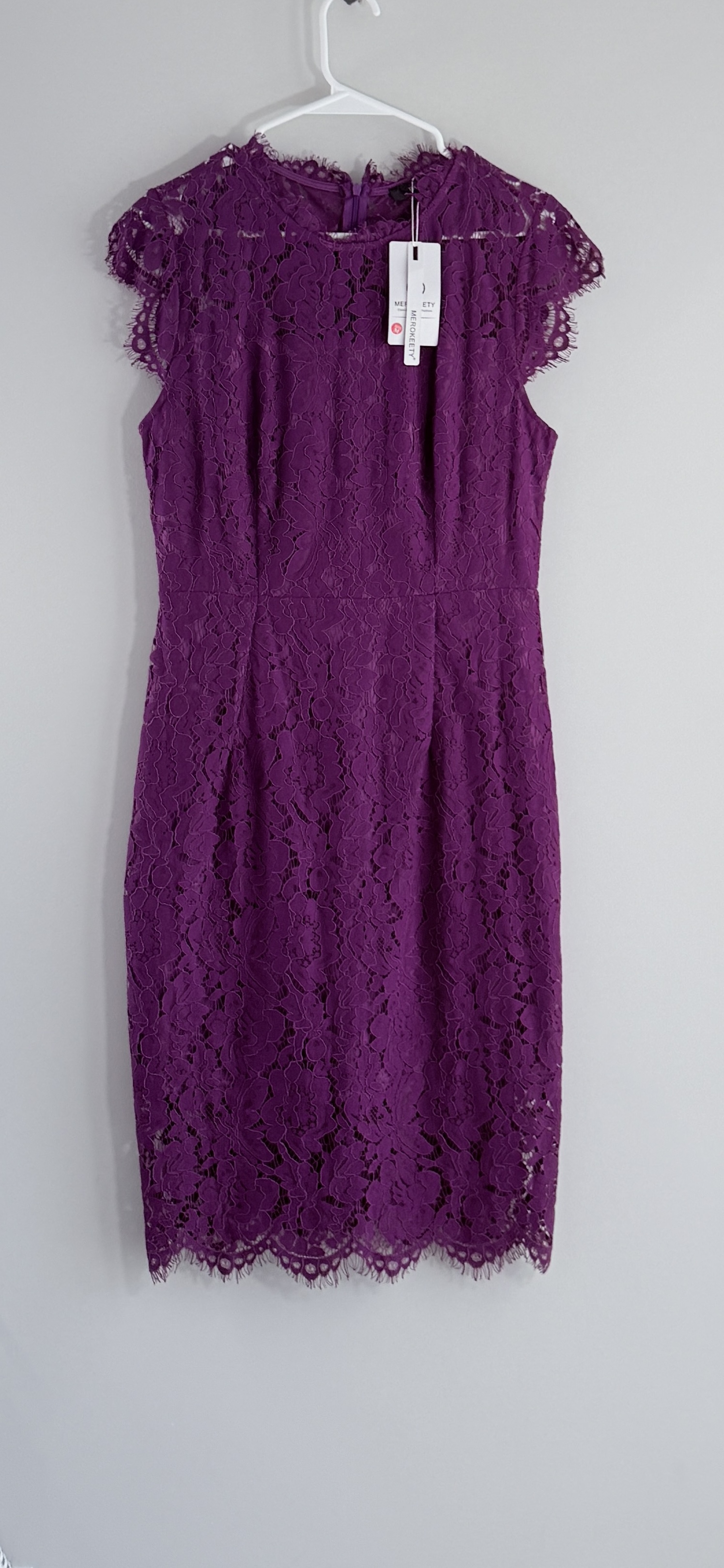 Merokeety Lace Cap Sleeve Cocktail Dress thumbnail 2