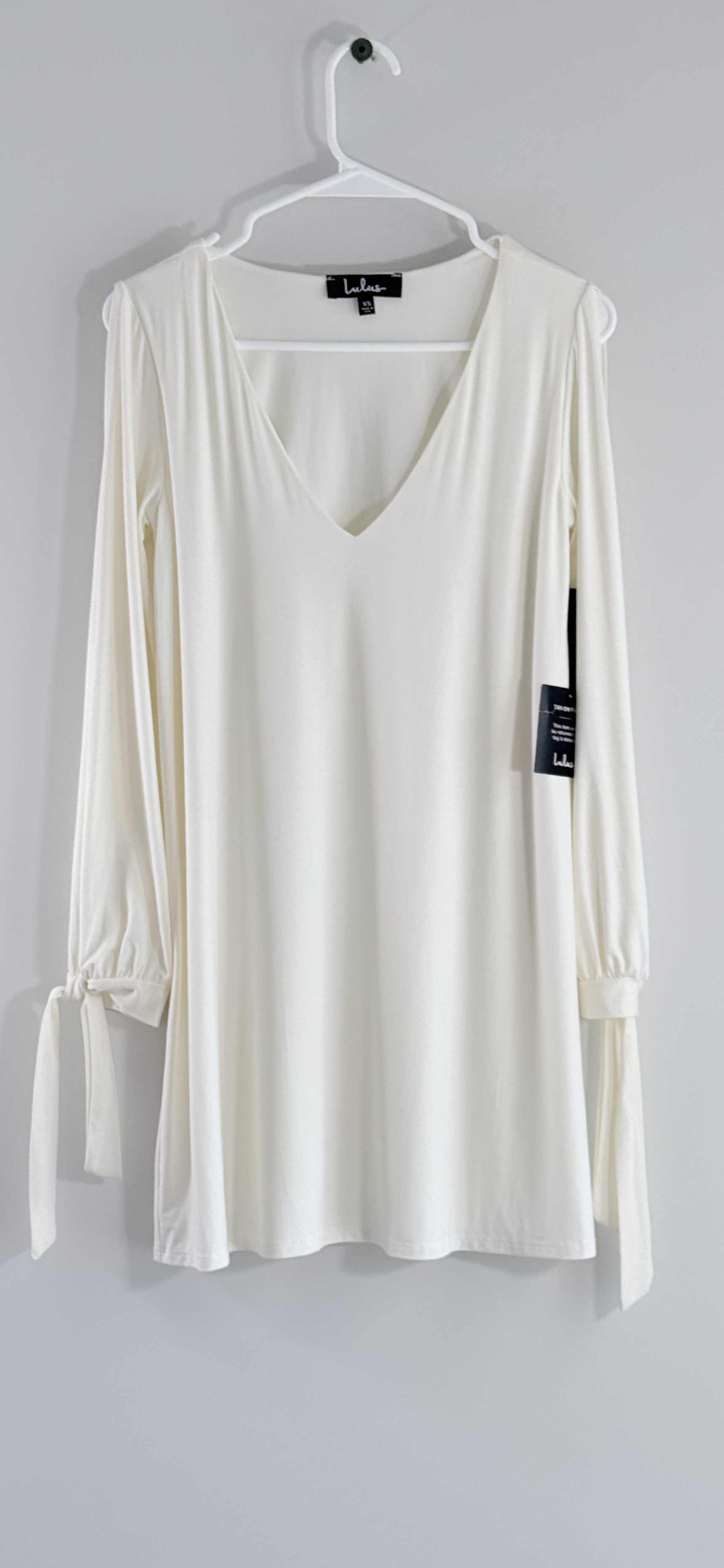 Lulus First Date White V-Neck Mini Dress thumbnail 2