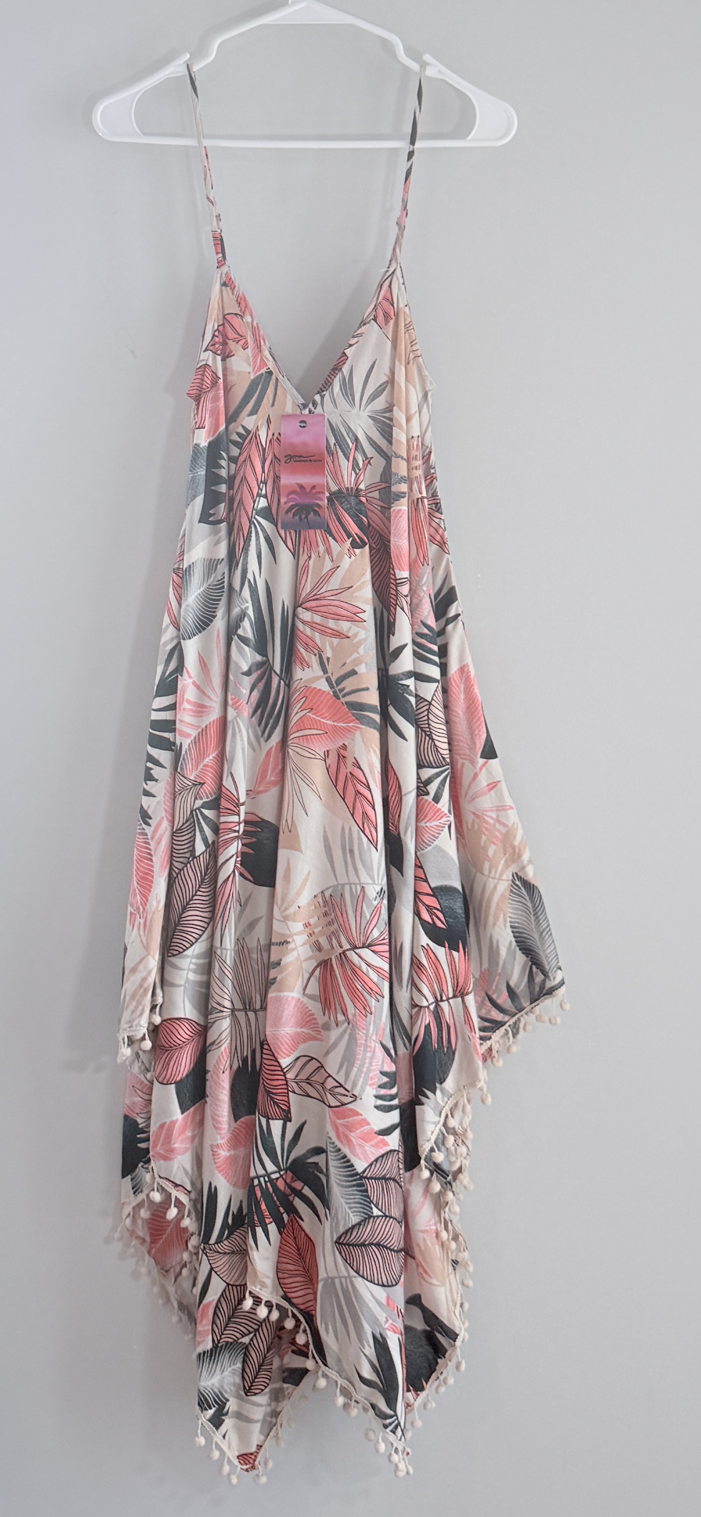 Japna Tropical Print Handkerchief Hem Dress thumbnail 3
