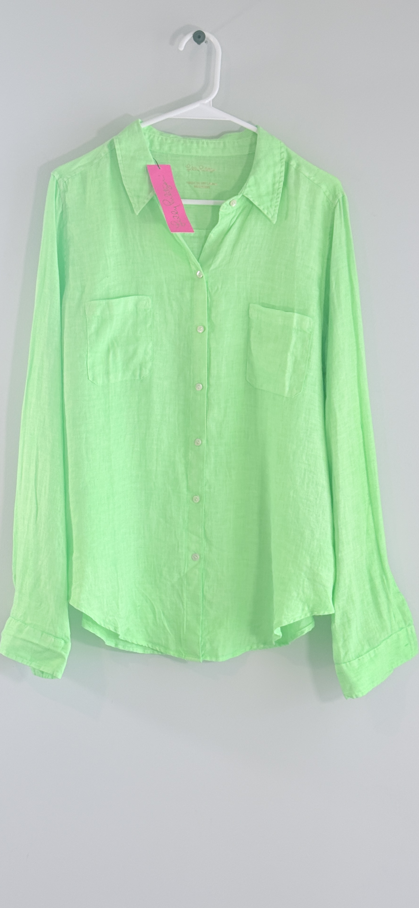 Lilly Pulitzer Sea View Linen Button Down Top thumbnail 2