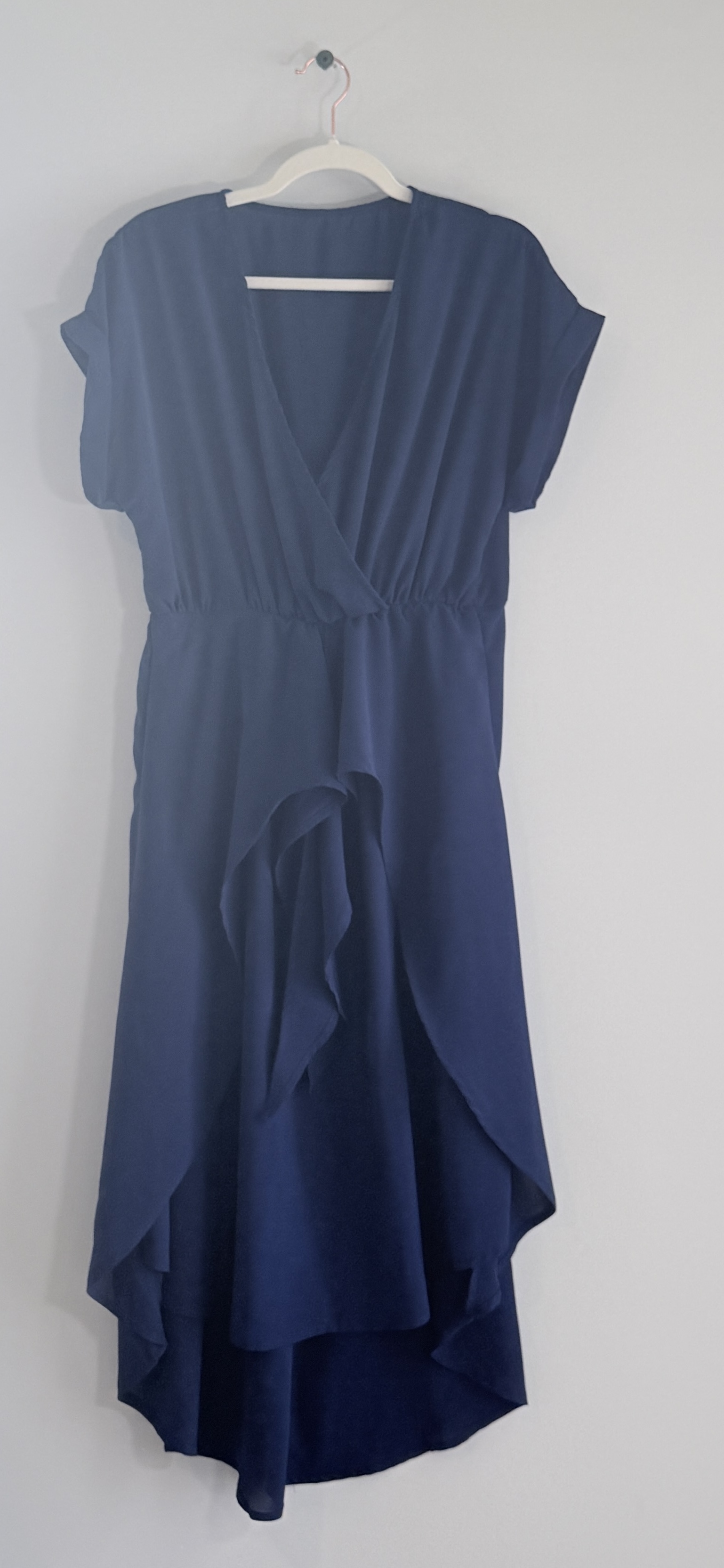 West K Navy Blue Georgia Faux-Wrap Maxi Dress thumbnail 3