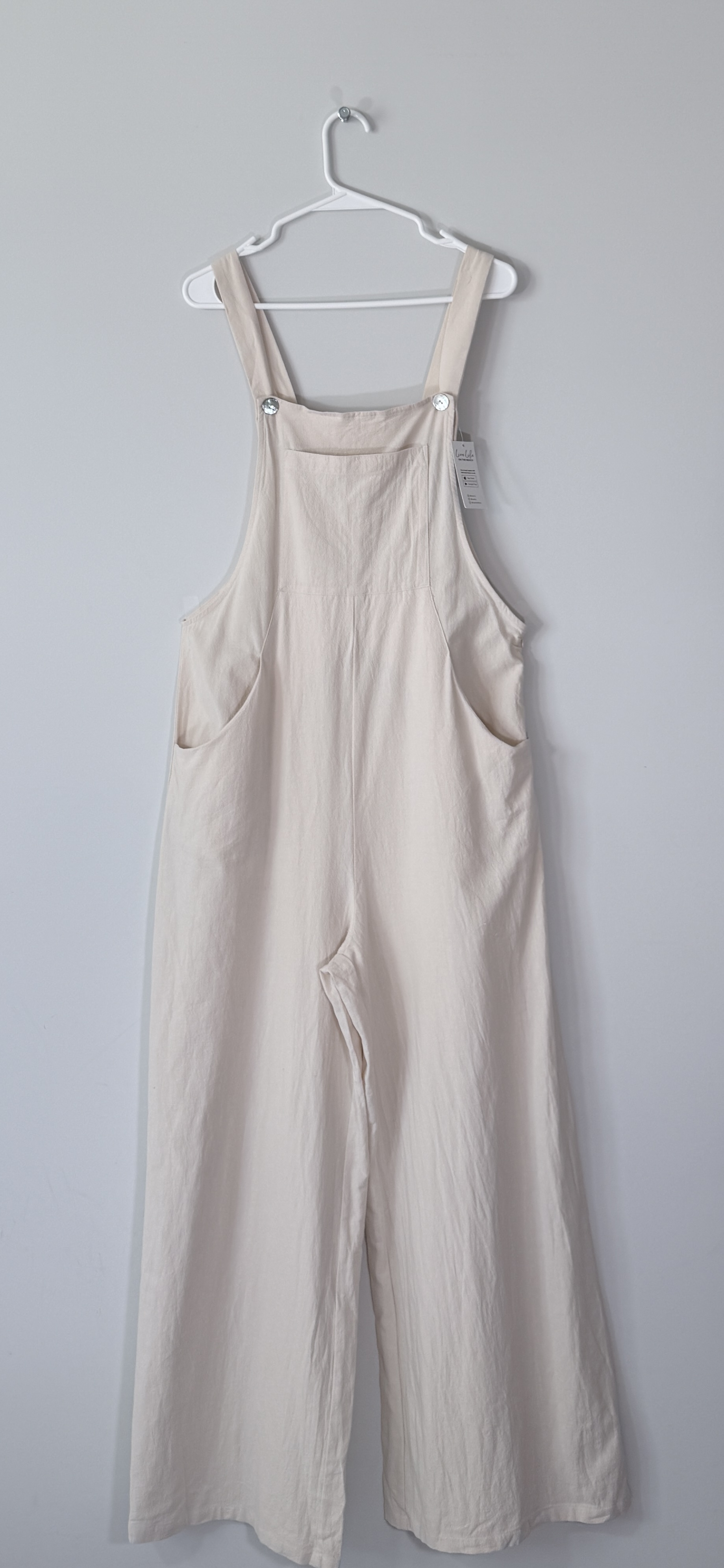CUPSHE Women's Casual Wide-Leg Overall Linen Jumpsuit thumbnail 2
