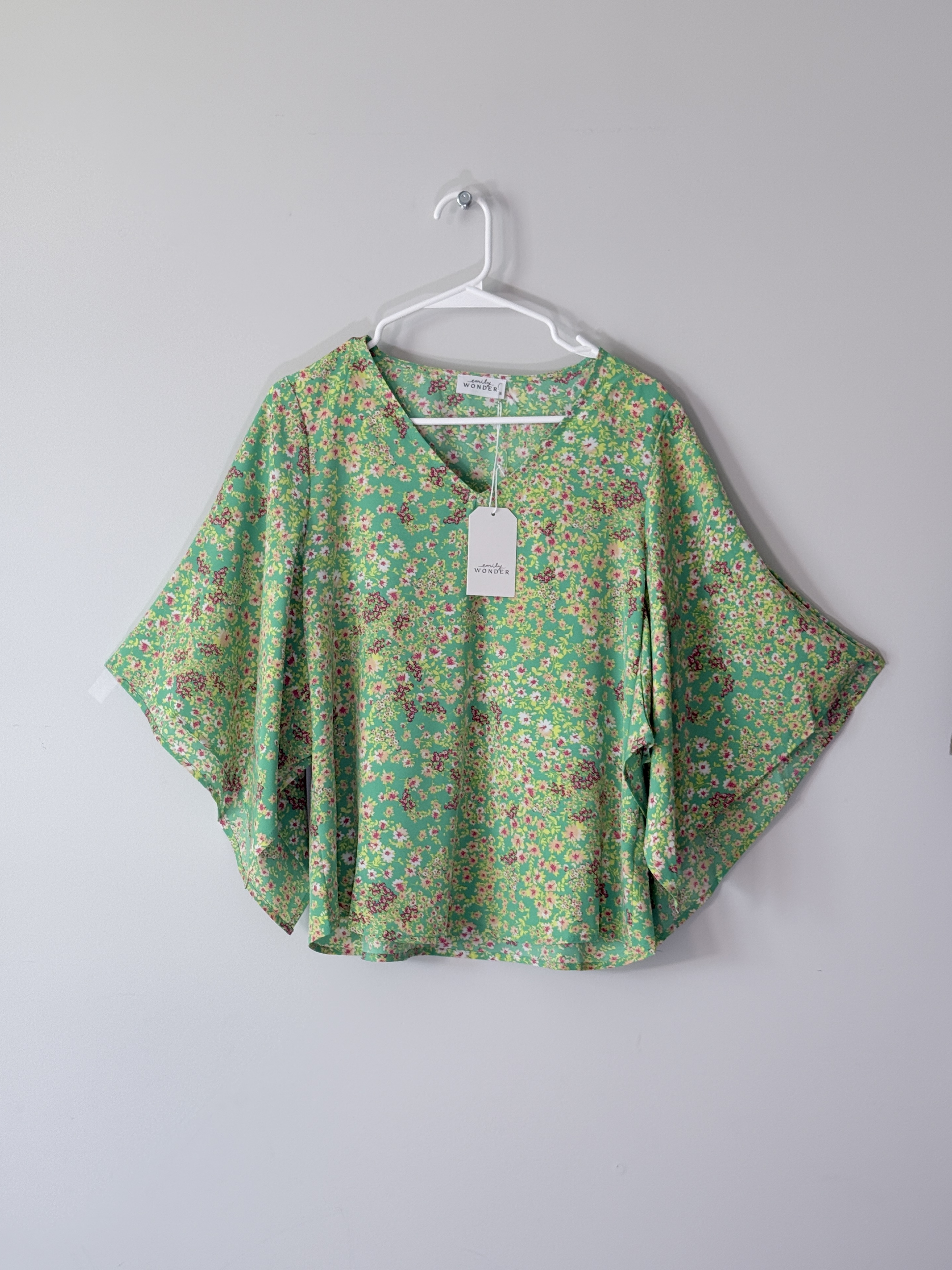 Emily Wonder The Future's Open Wide V-Neck Batwing Top thumbnail 2