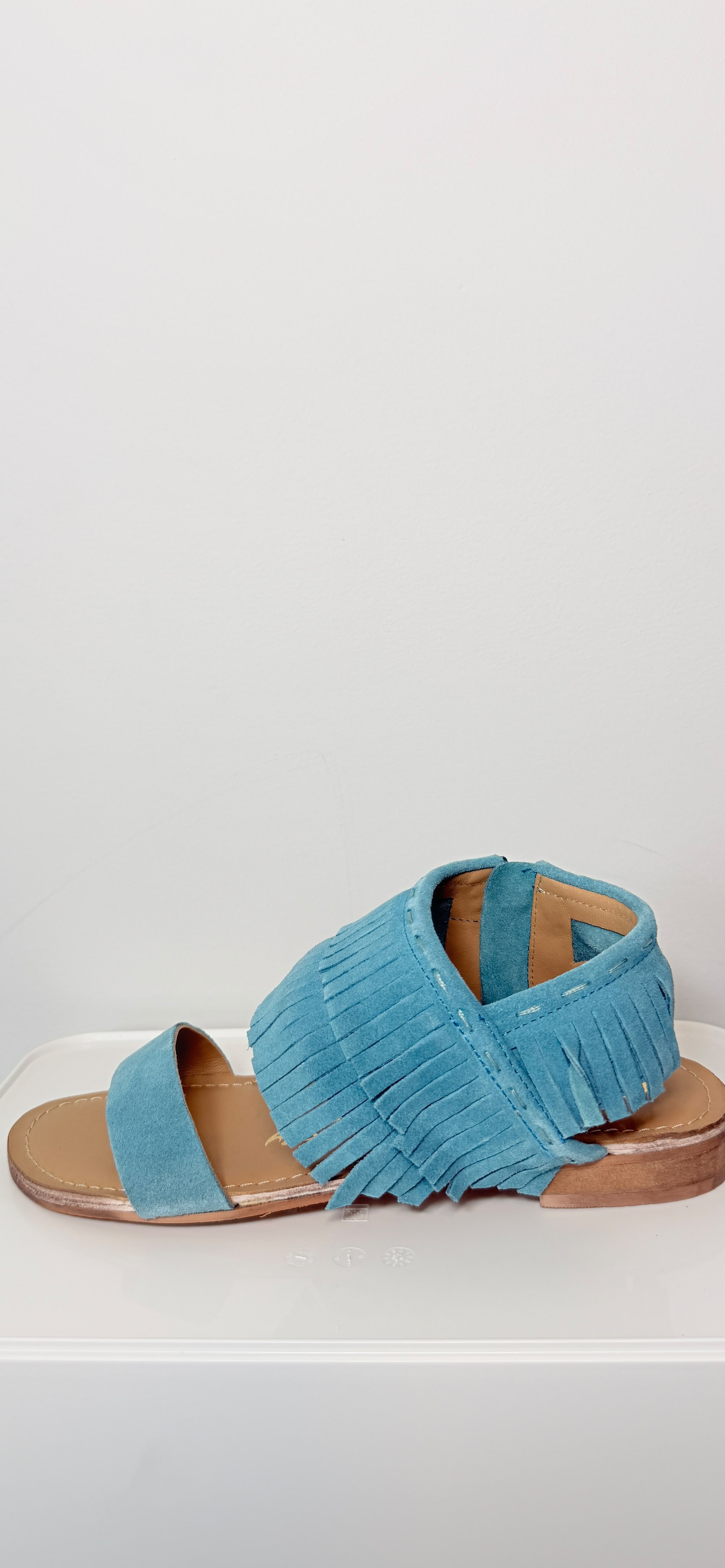 Naughty Monkey Fringe Star Sandal in Teal thumbnail 3