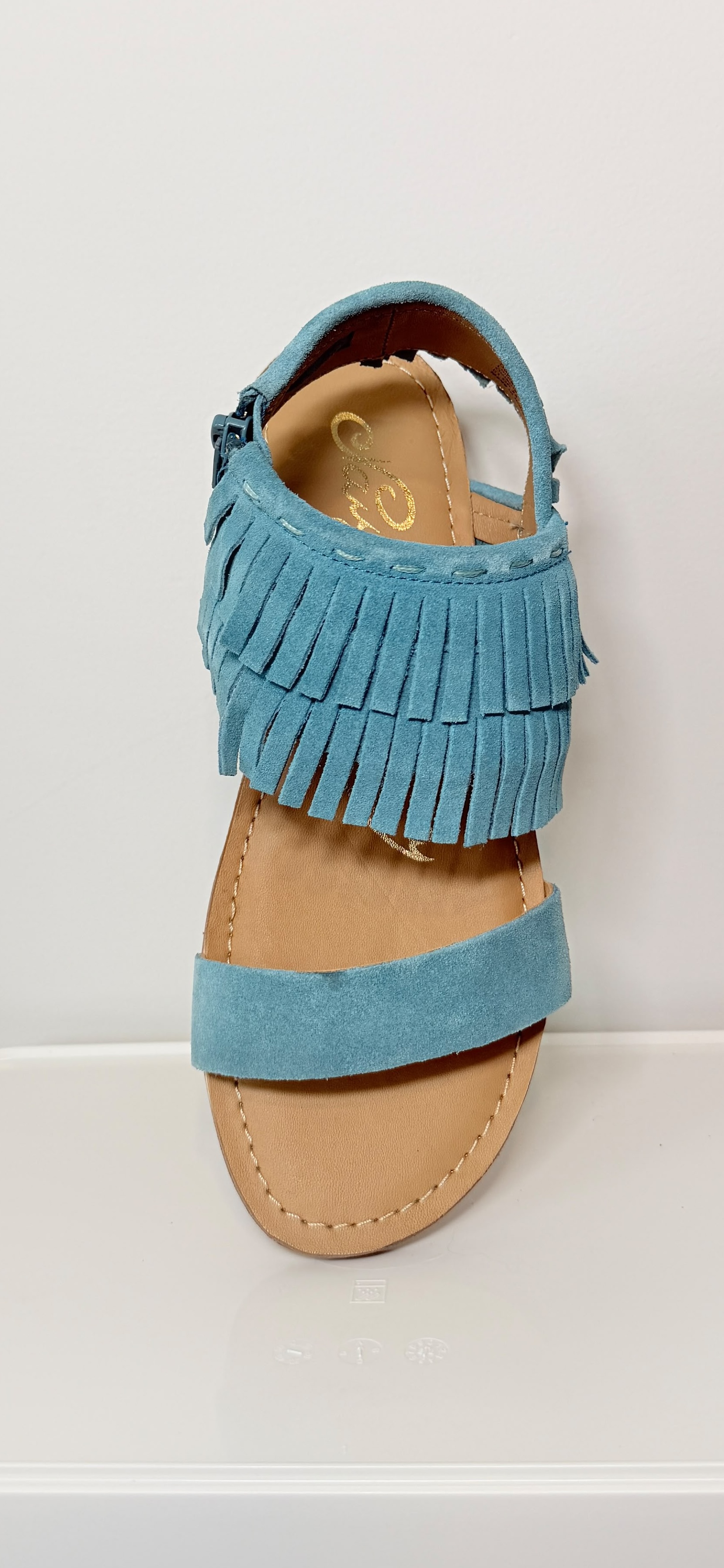 Naughty Monkey Fringe Star Sandal in Teal thumbnail 2