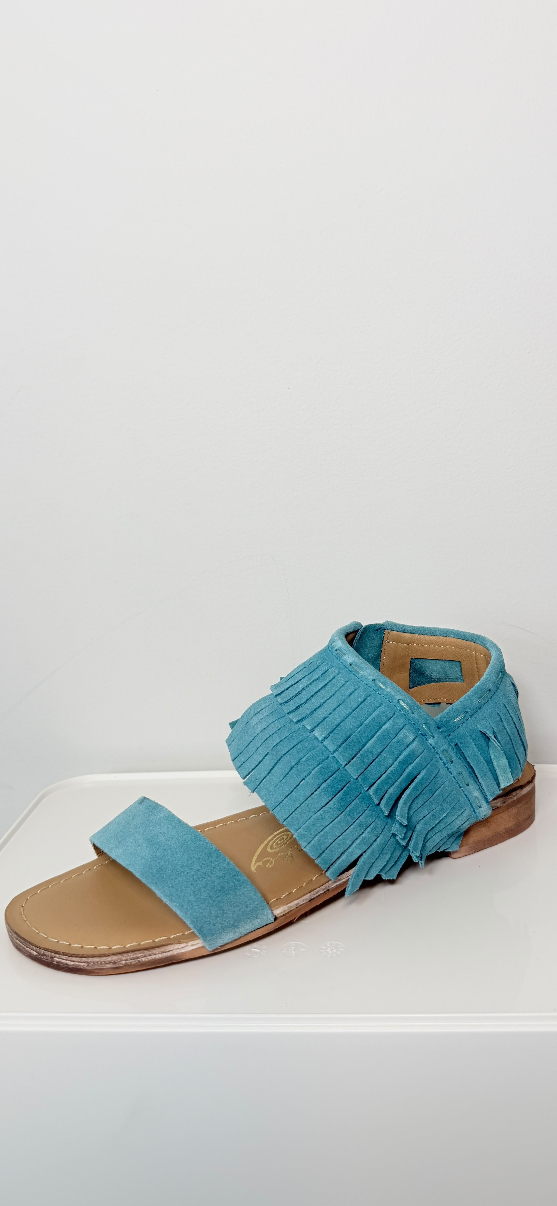 Naughty Monkey Fringe Star Sandal in Teal thumbnail 4