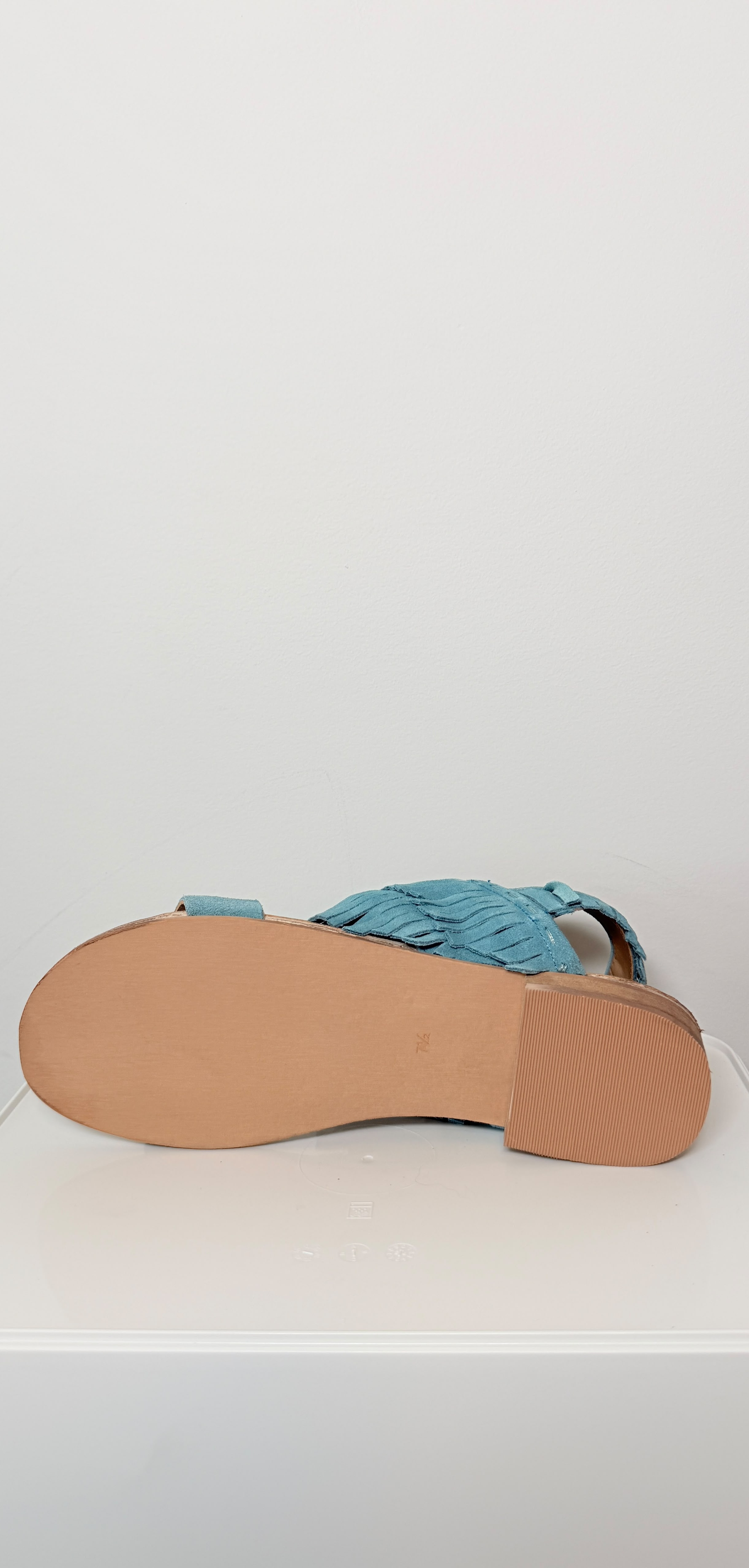 Naughty Monkey Fringe Star Sandal in Teal thumbnail 5