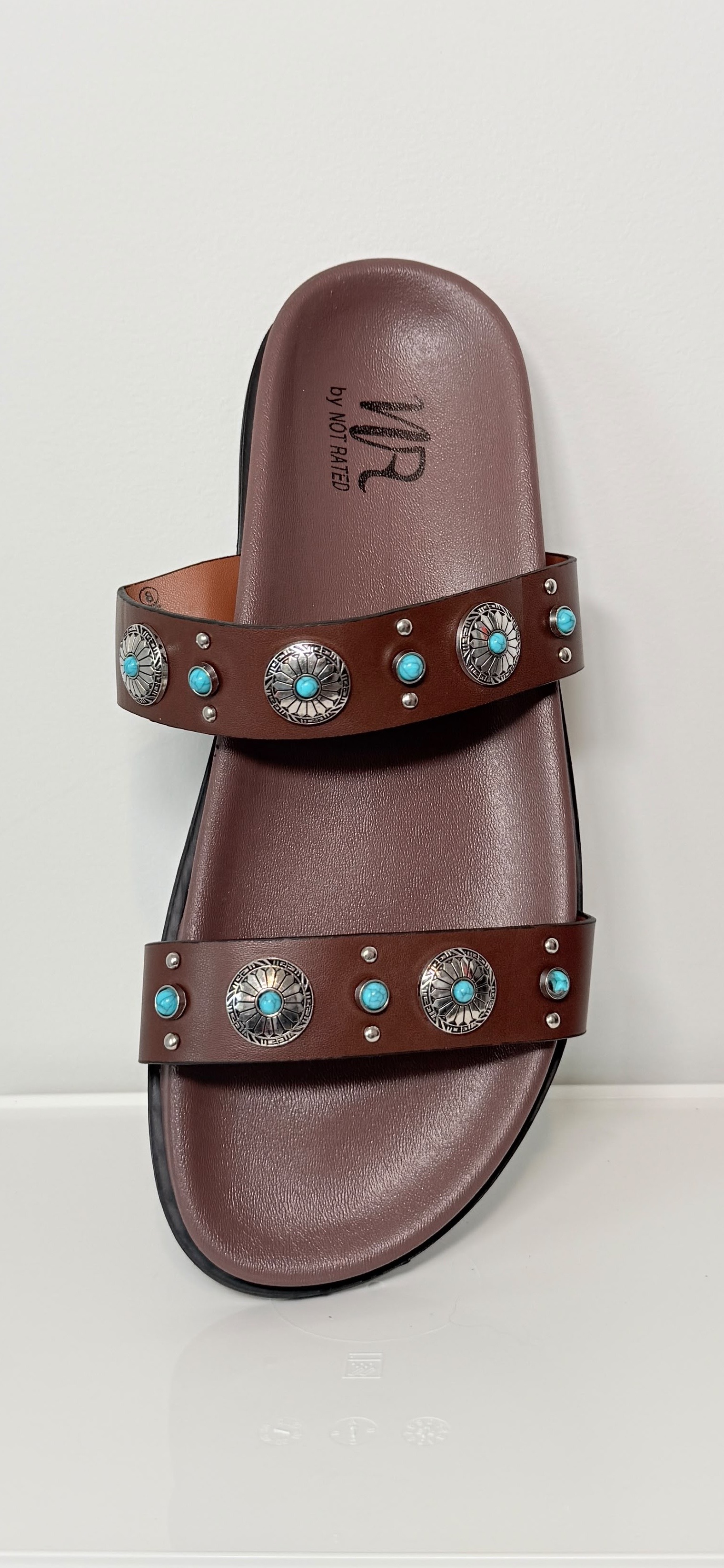 NR by Not Rated Briallen Western Studded Turquoise Sandal thumbnail 2