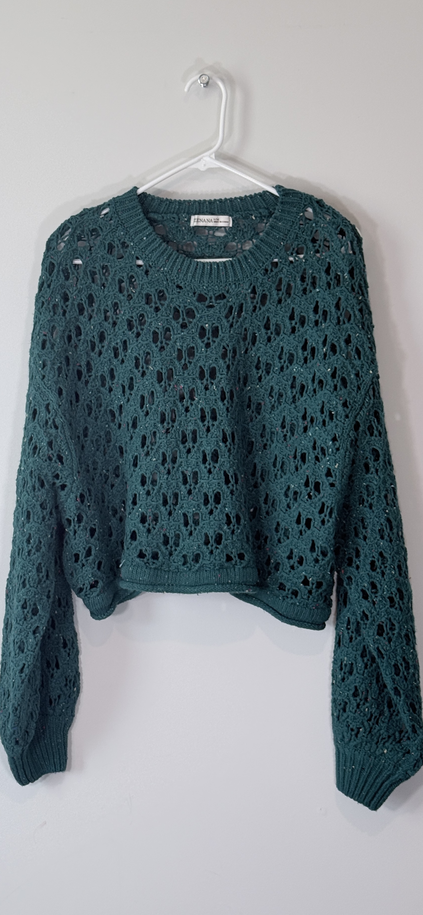 Zenana Hayley Pullover Open Knit Sweater Top thumbnail 2