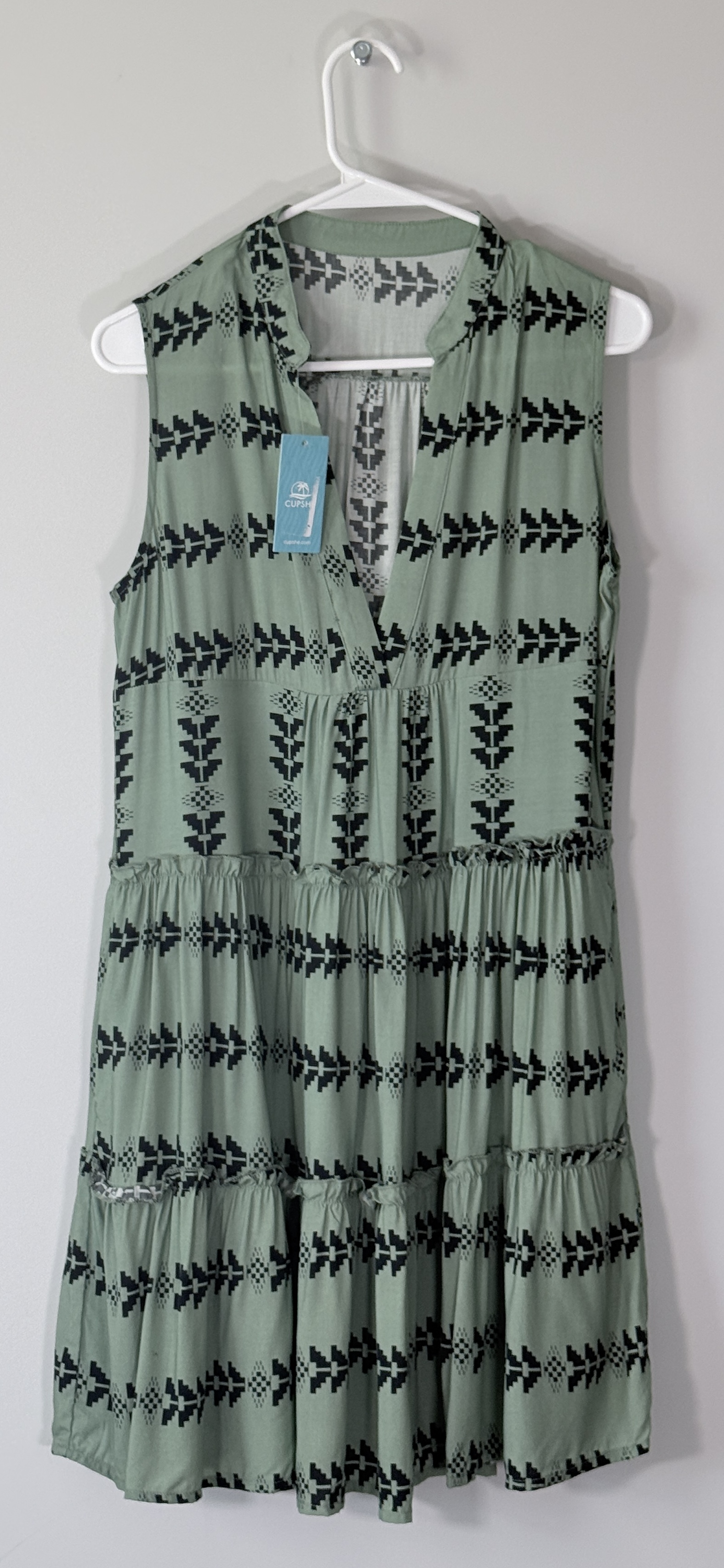 Cupshe Green Arrow Stripe Sleeveless Mini Dress thumbnail 2