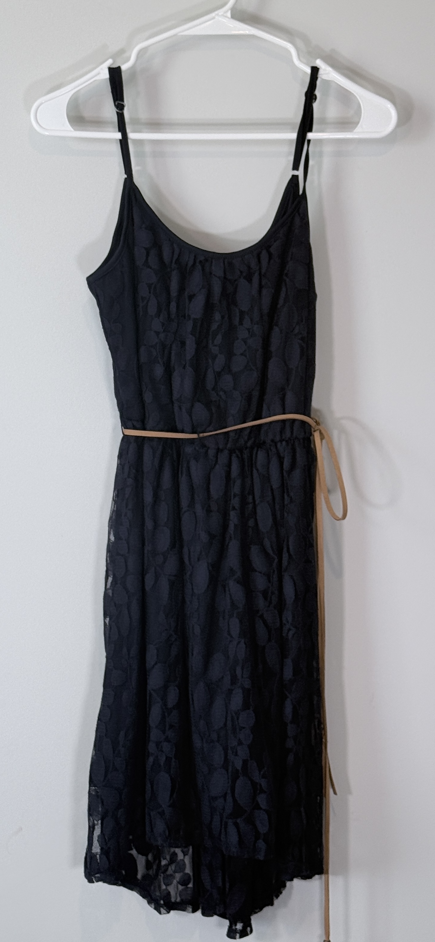 My Michelle Asymmetric Ruffle Lace Camisole Dress thumbnail 2