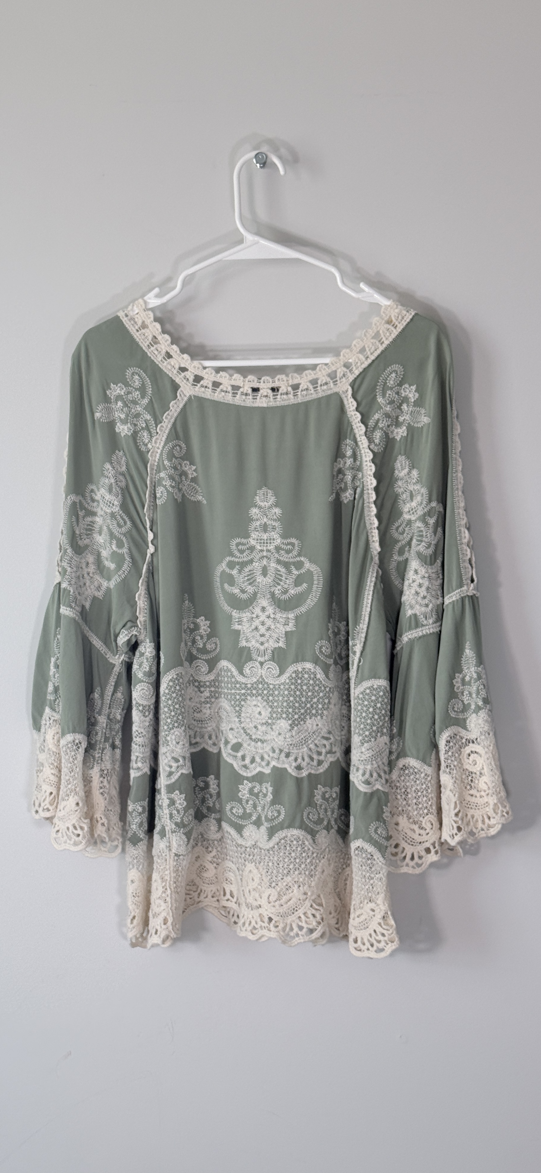 Democracy Embroidered Whimsy Peasant Top thumbnail 3