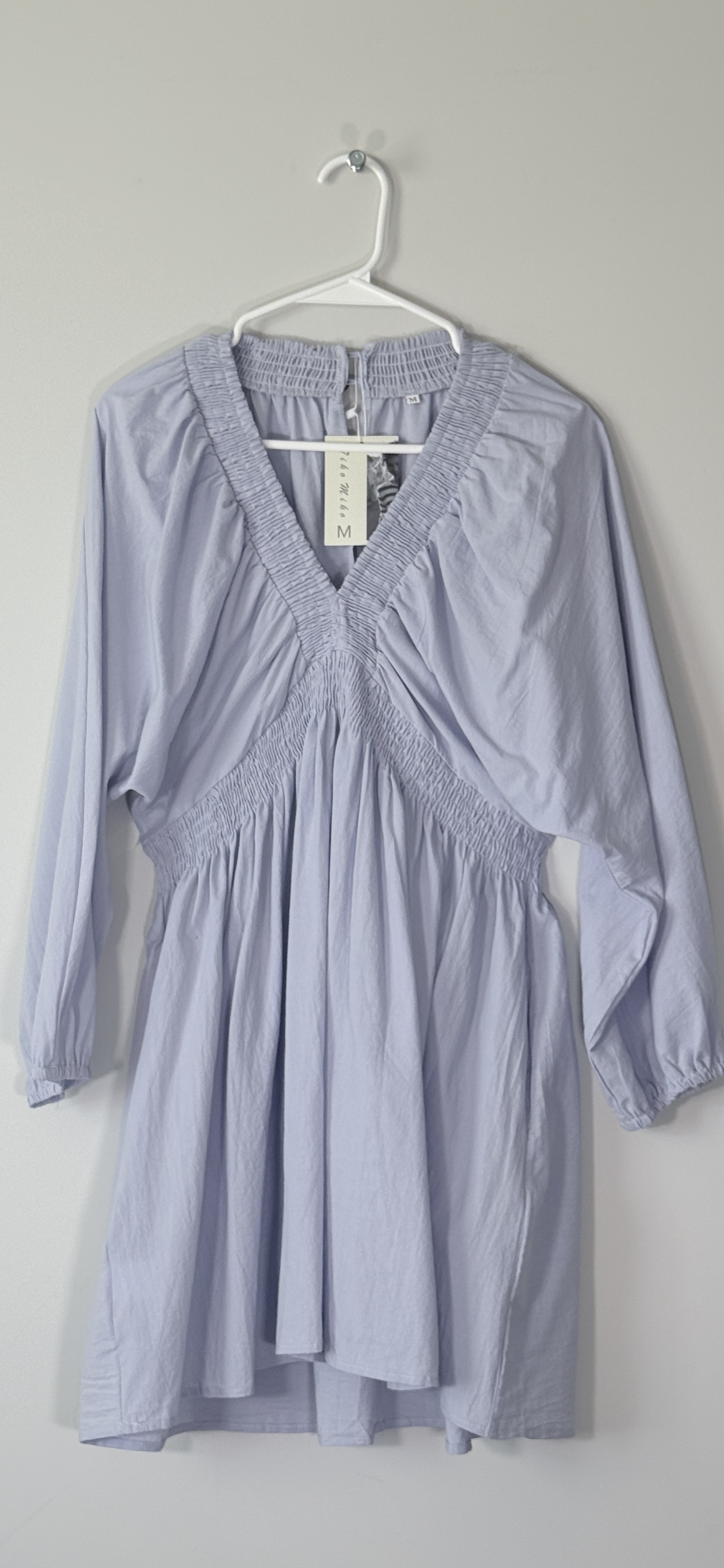 Tiko Miko Women's Long Sleeve V-Neck Tunic Dress thumbnail 2