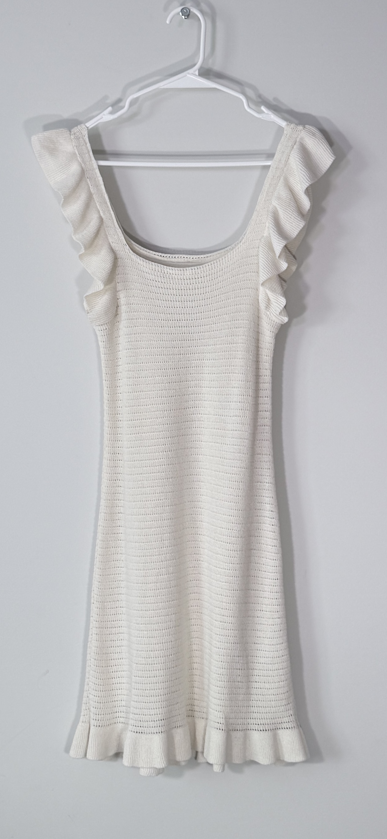 Anthropologie Ruffled Pointelle Mini Dress thumbnail 2