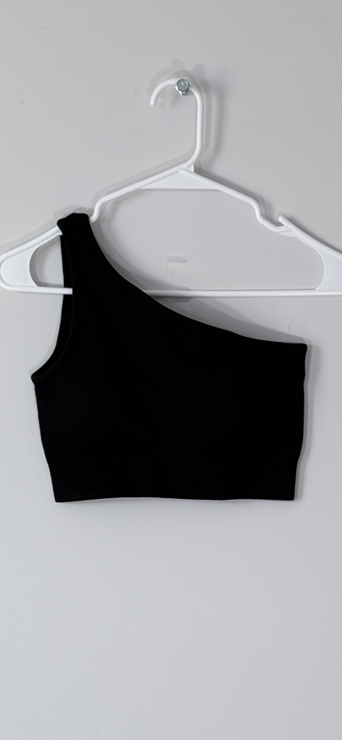 OQQ Ribbed Seamless One Shoulder Tank Top thumbnail 2