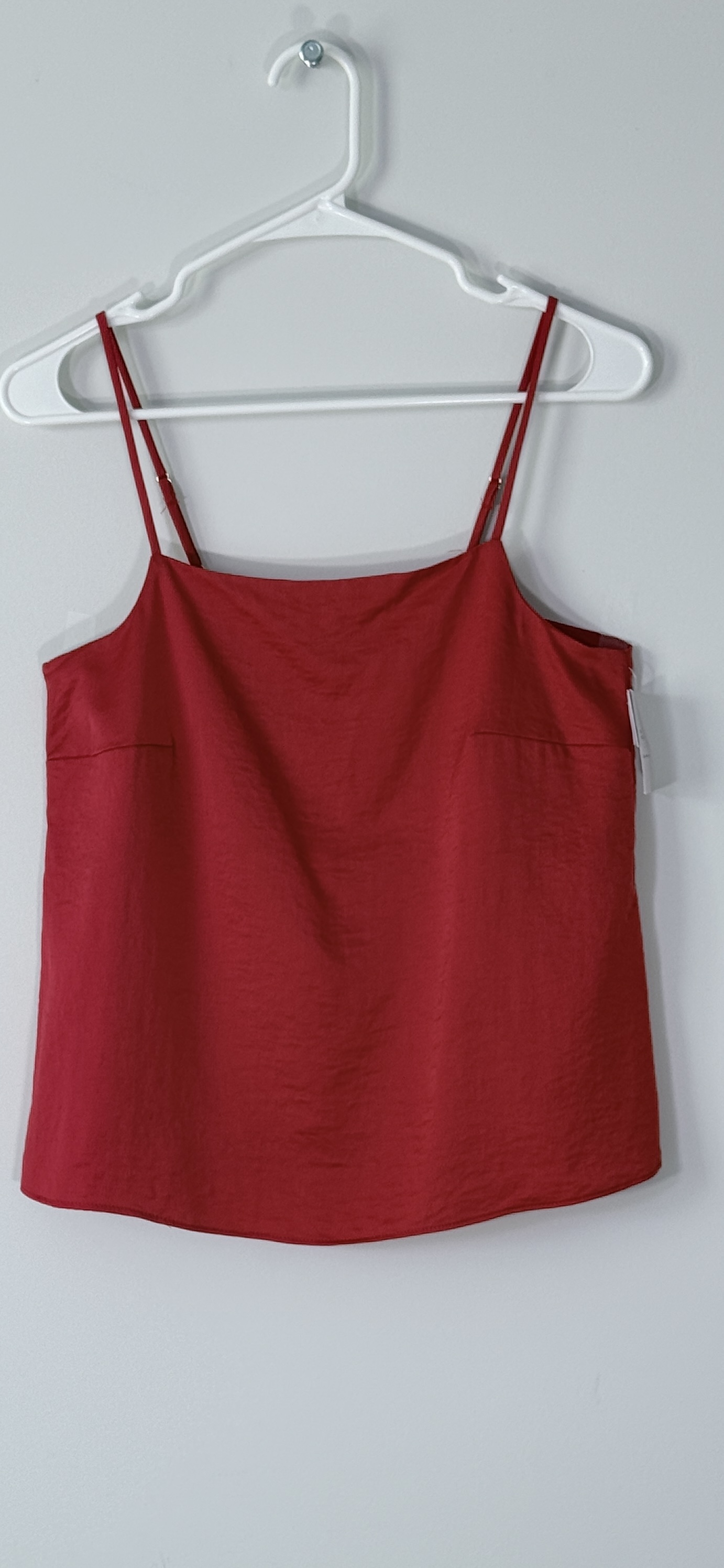 Red Square-Neck Satin Camisole Top thumbnail 2