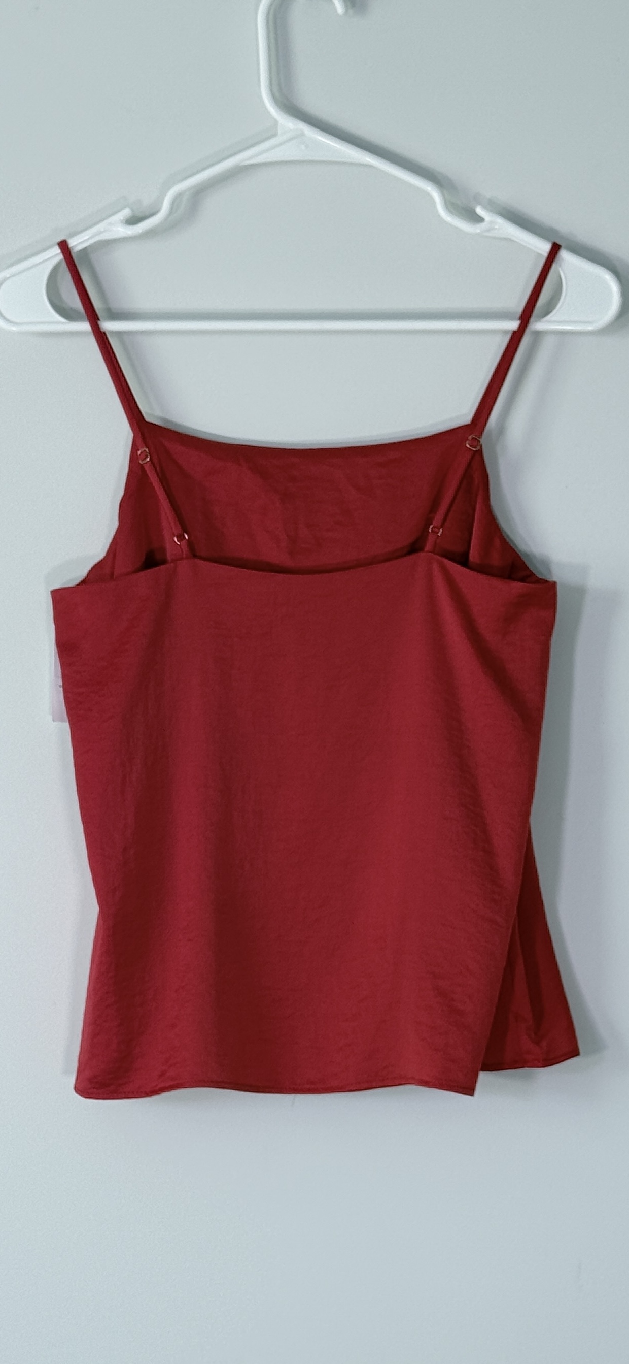 Red Square-Neck Satin Camisole Top thumbnail 3