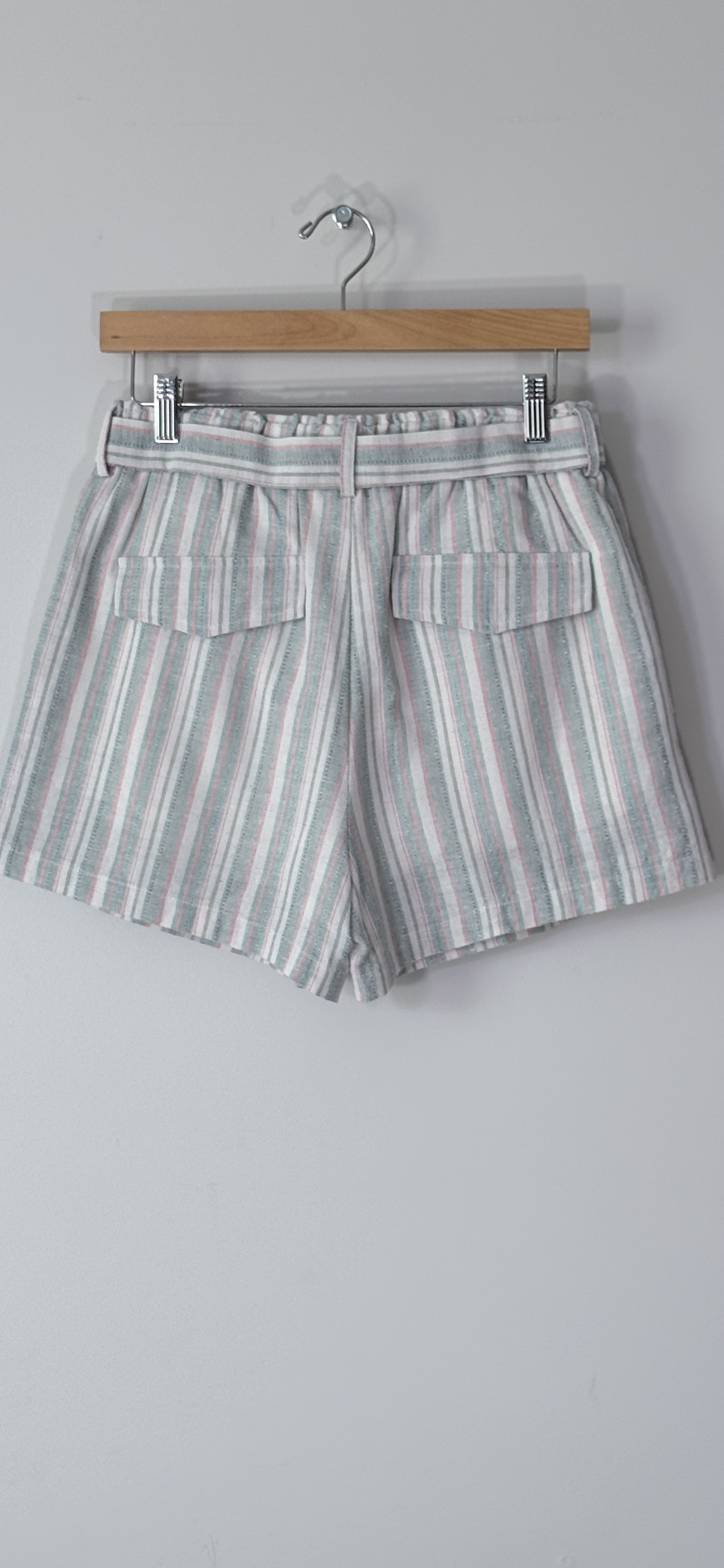 Listicle Multicolor Striped Paperbag Shorts thumbnail 3