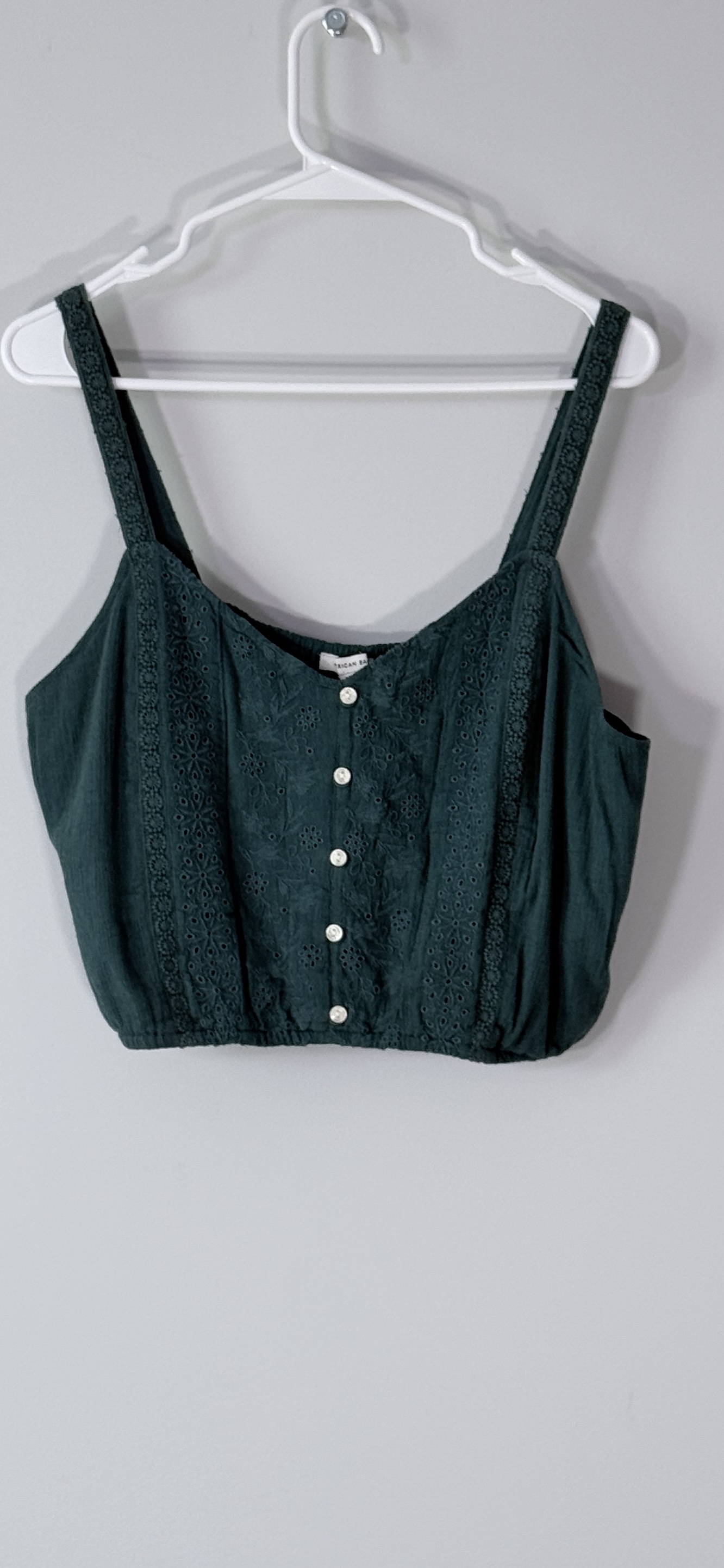 American Eagle Outfitters Floral Eyelet Embroidered Lace Cami Tank Top thumbnail 3