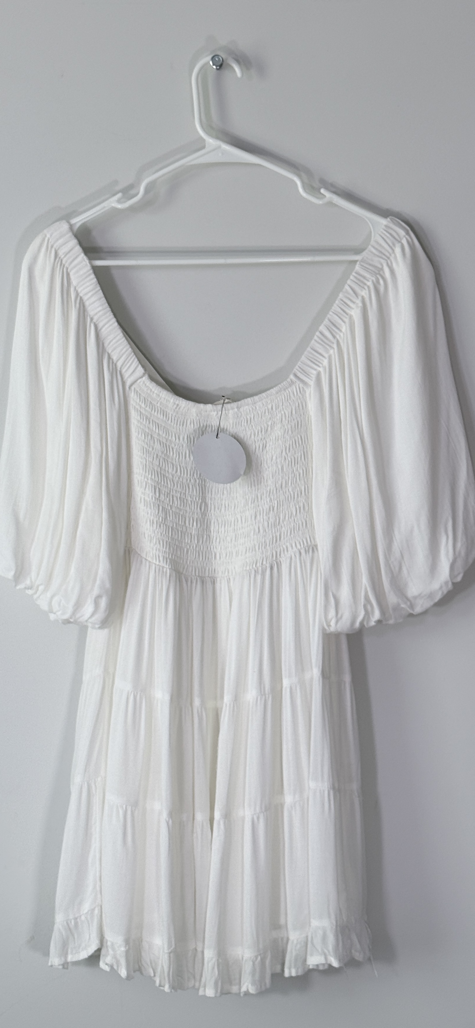 Millibon Smocked Puff Sleeve Tiered Romper Dress thumbnail 3