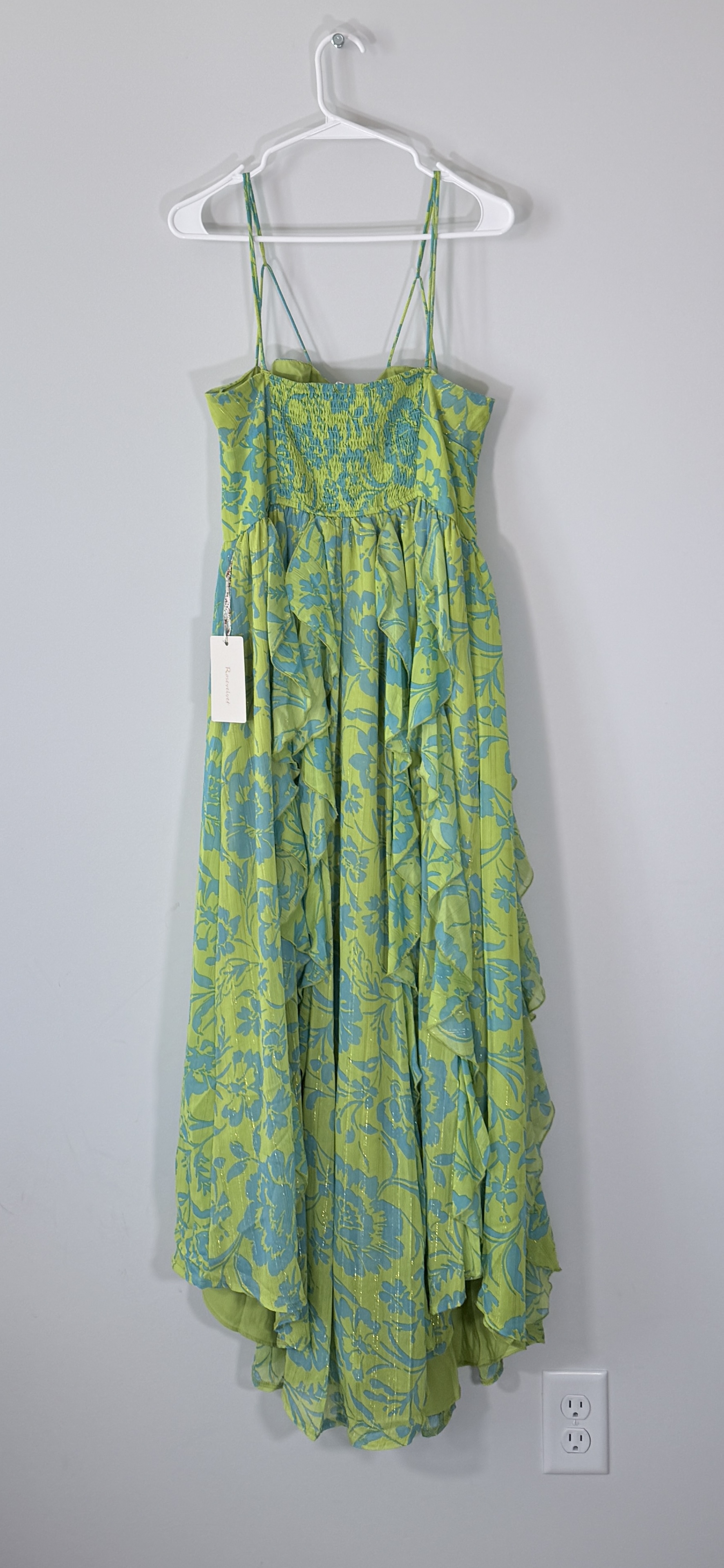 Roosevelt Holly Metallic Tiered Floral Print Dress thumbnail 3