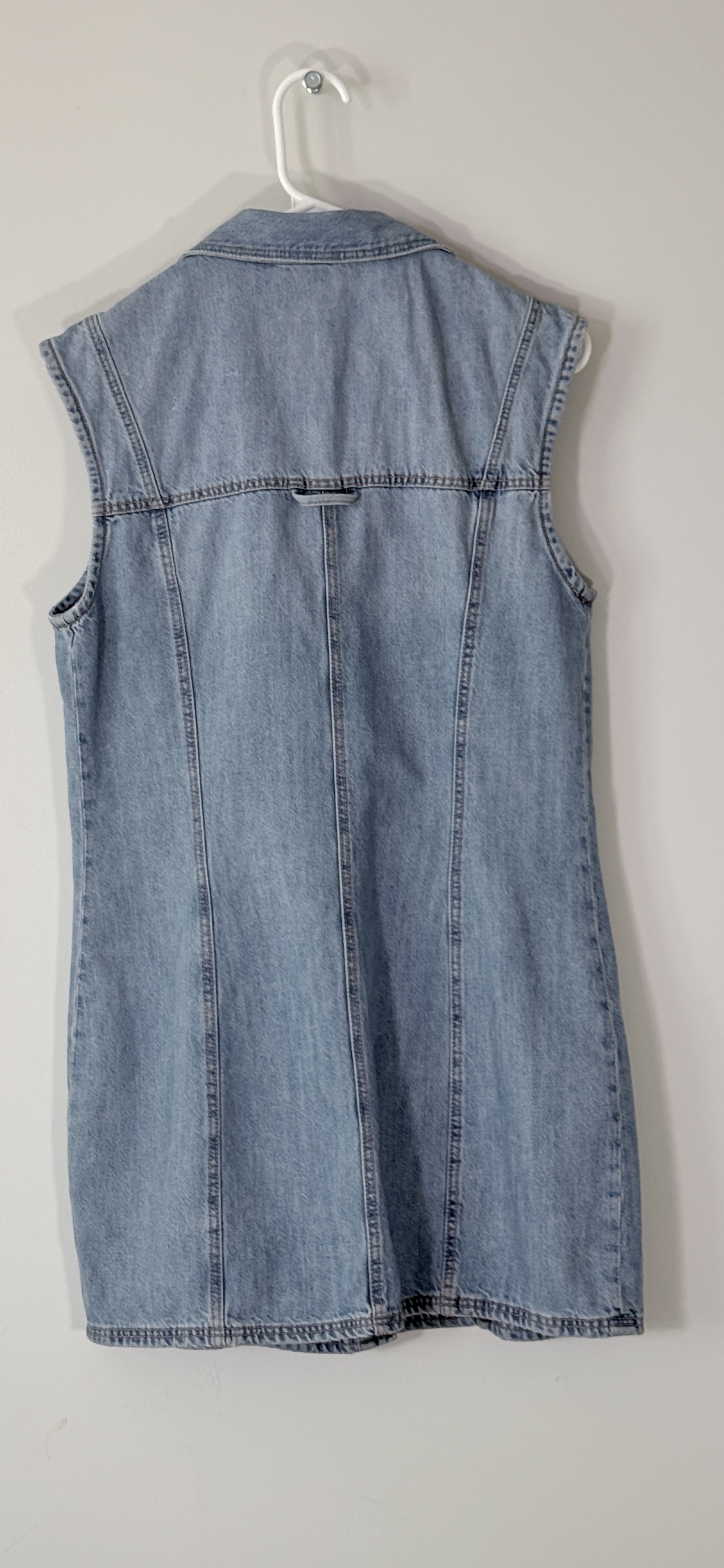 Zara Sleeveless Denim TRF Mini Dress thumbnail 3