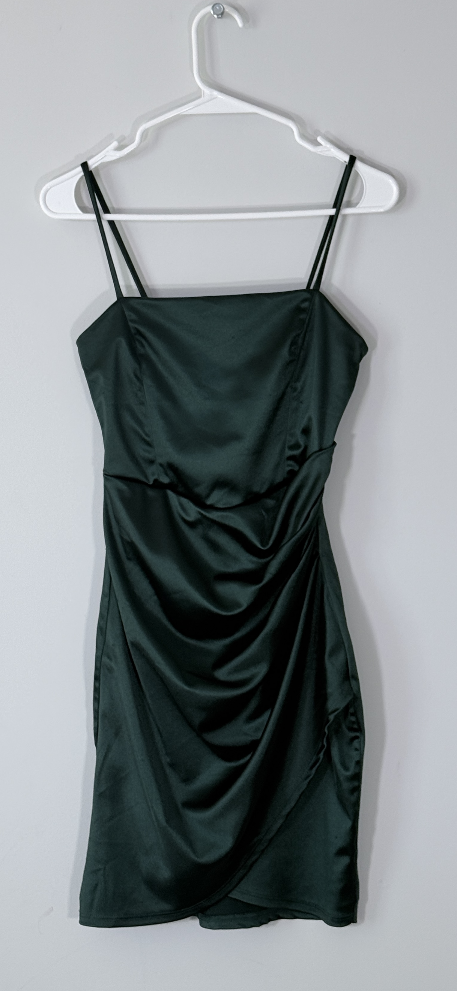 Windsor Ruched Satin Tulip Mini Dress thumbnail 2