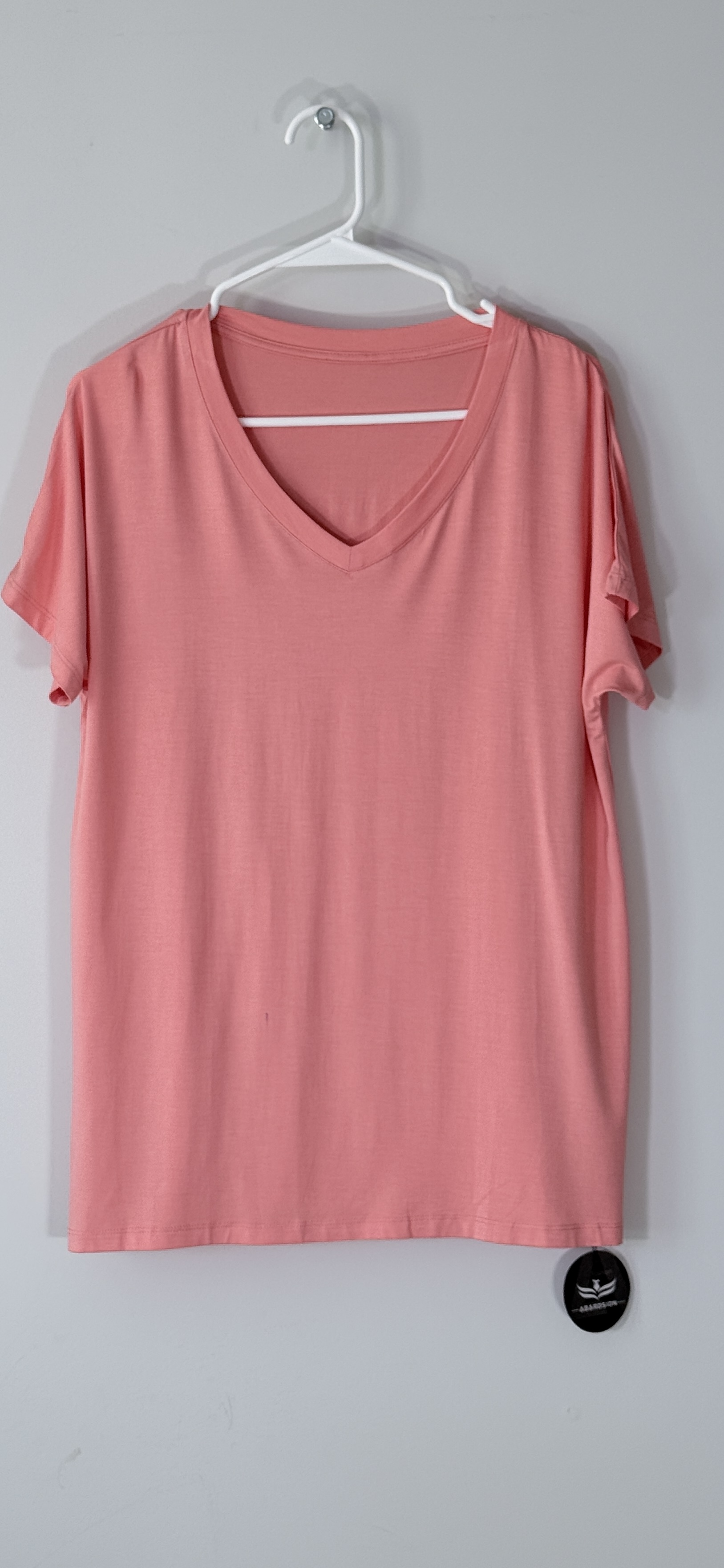 Abardsion Women's Loose Fit V-Neck Short Sleeve T-Shirt thumbnail 2