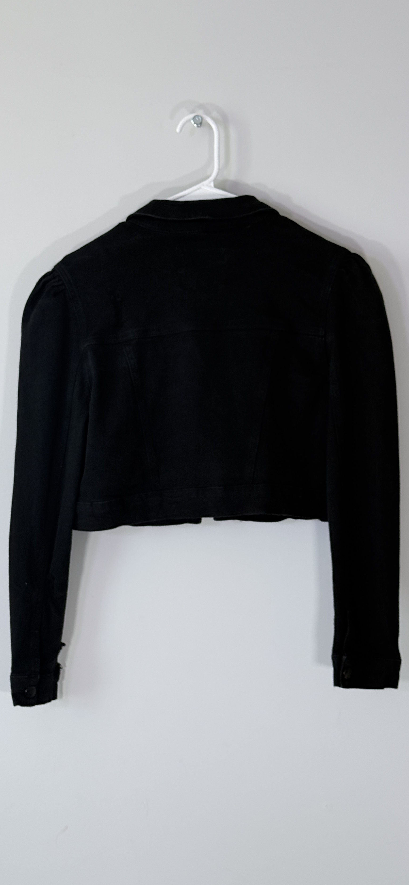 Fashion Nova Black Cropped Denim Jacket thumbnail 3