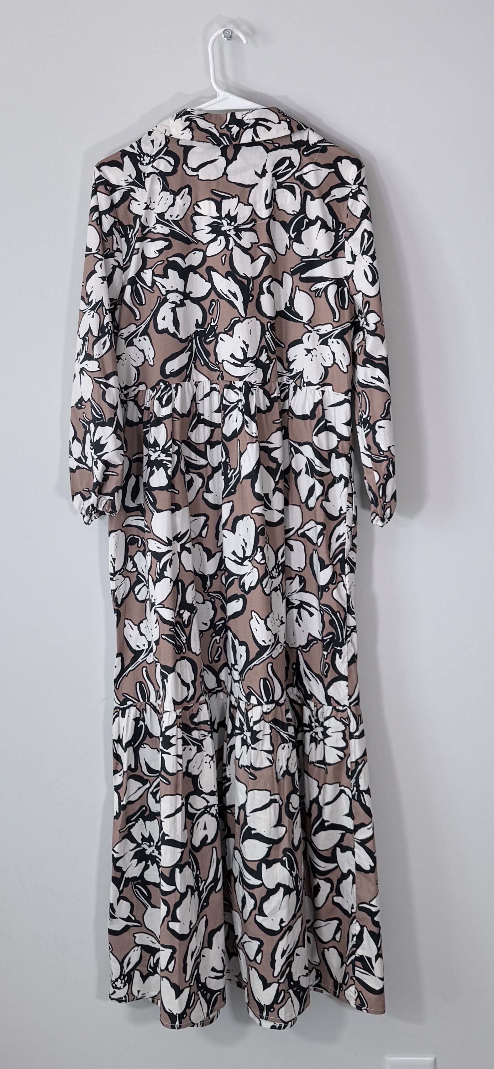 Cynthia Rowley Floral Tiered Midi Shirt Dress thumbnail 3