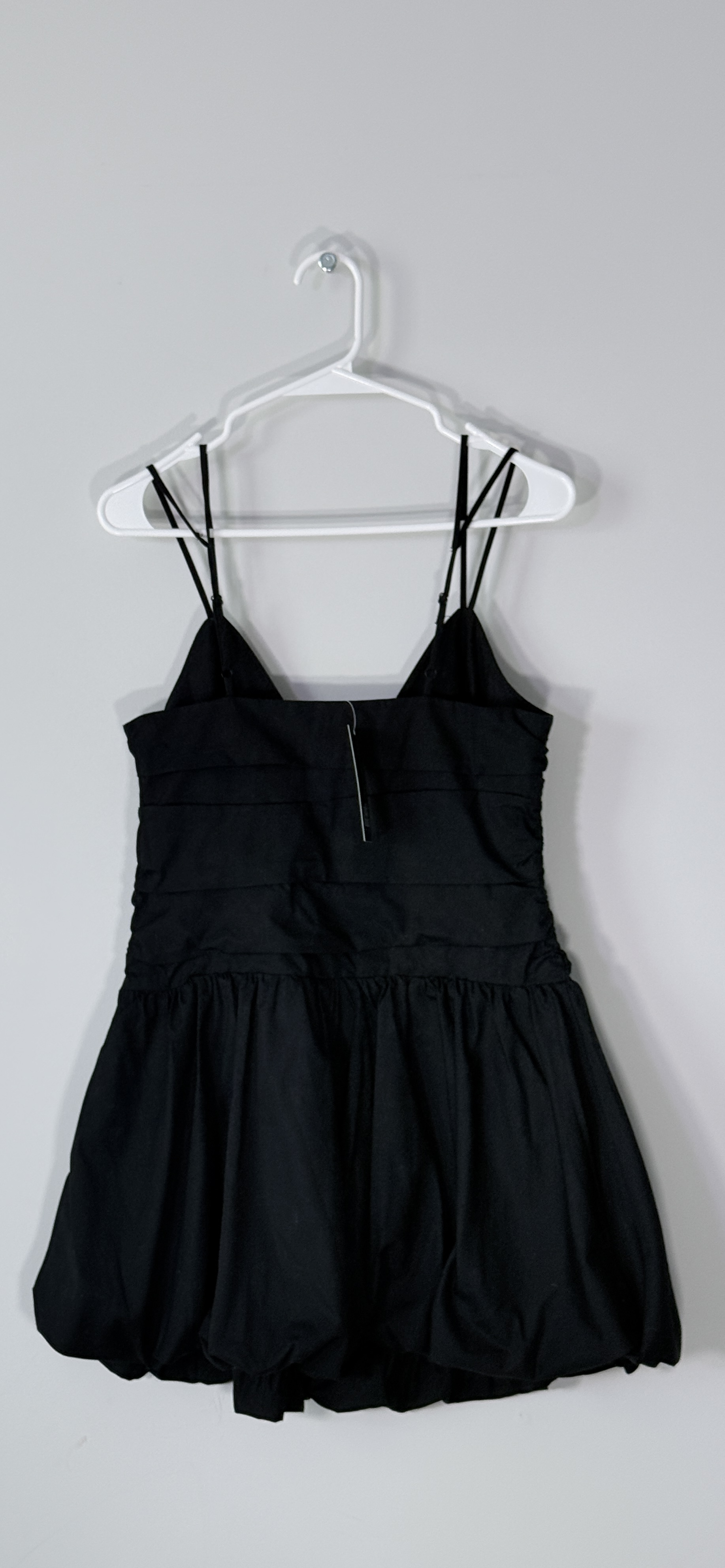 Wild Fable Black Ruched Bubble-Hem Mini Dress thumbnail 4