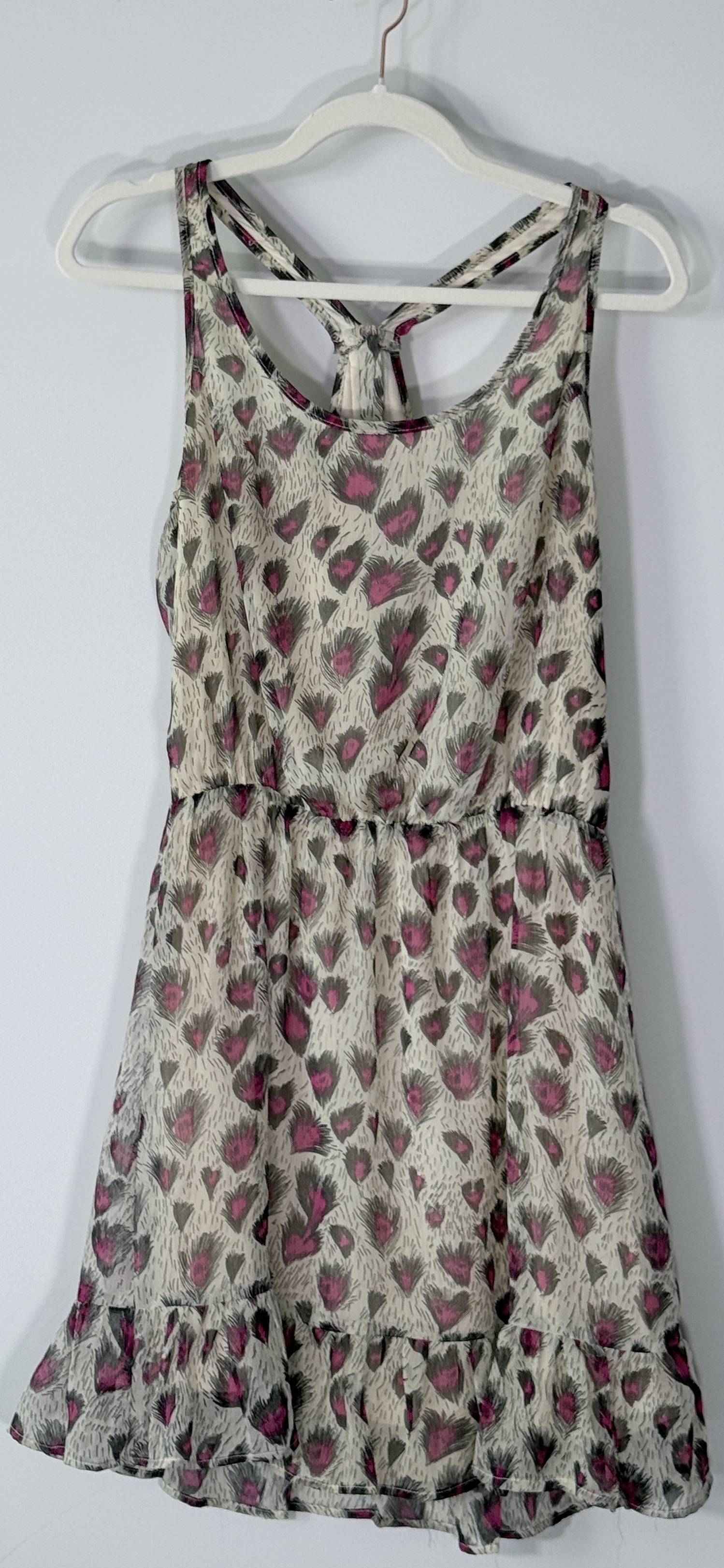 Lavand Sleeveless Feather Print Mini Dress thumbnail 2