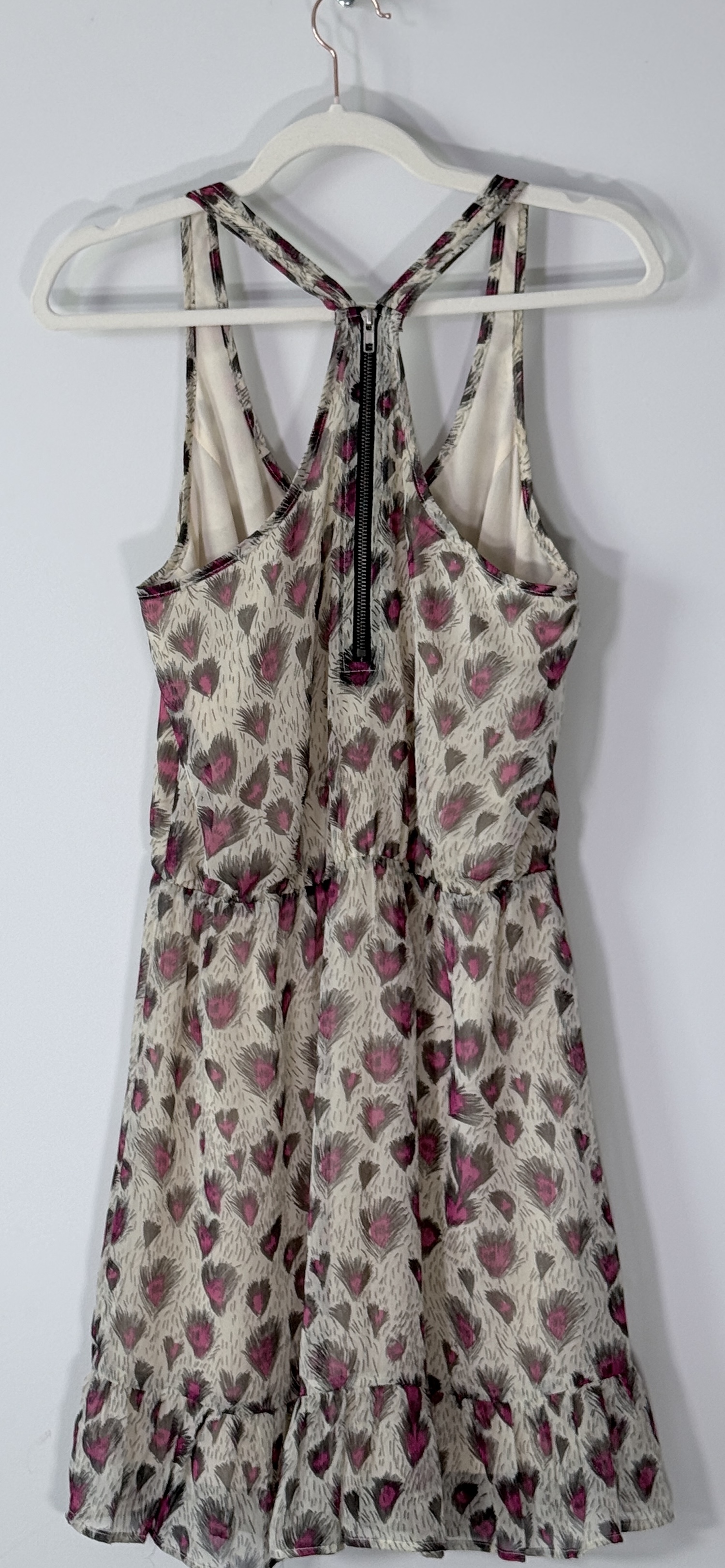 Lavand Sleeveless Feather Print Mini Dress thumbnail 3