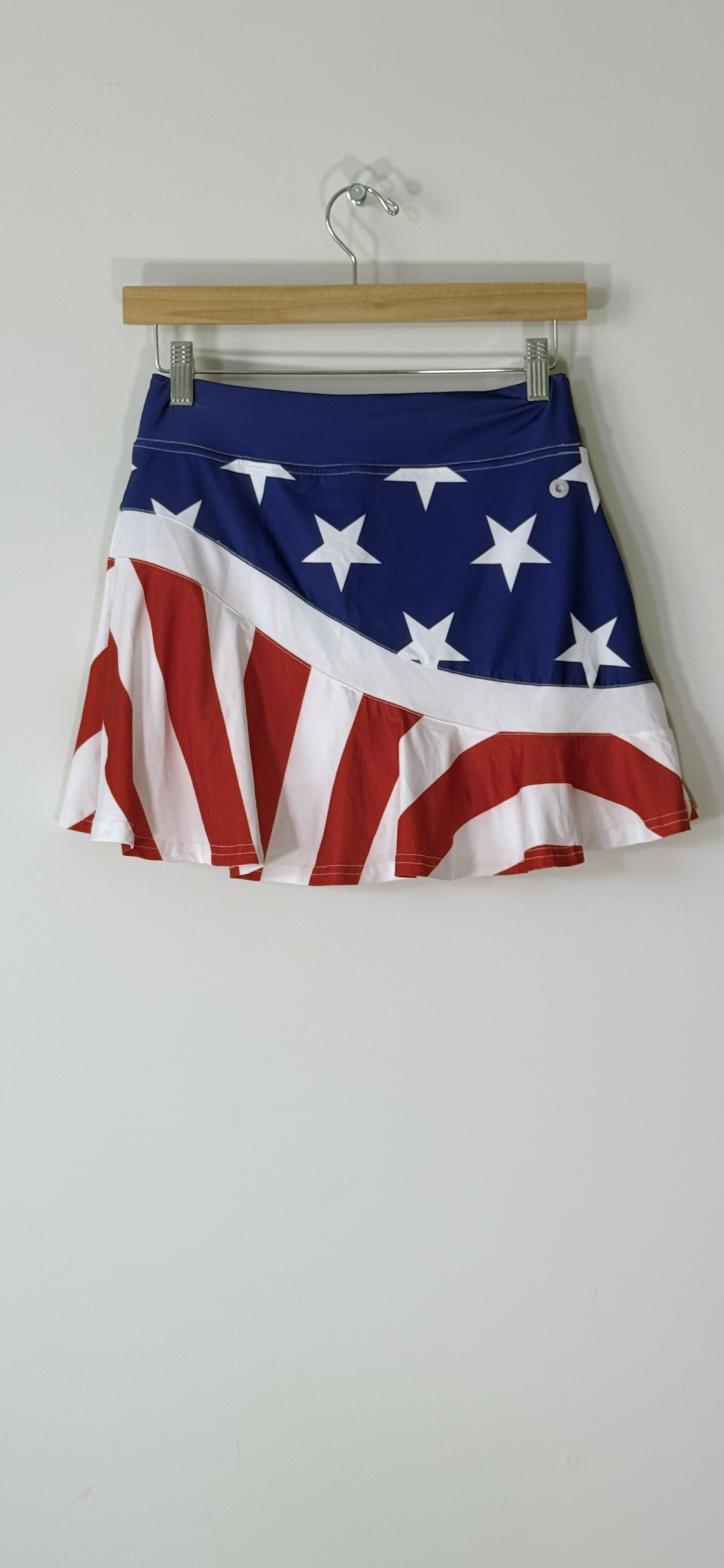 Ekouaer Women's Active Performance USA Flag Tennis Skort thumbnail 3