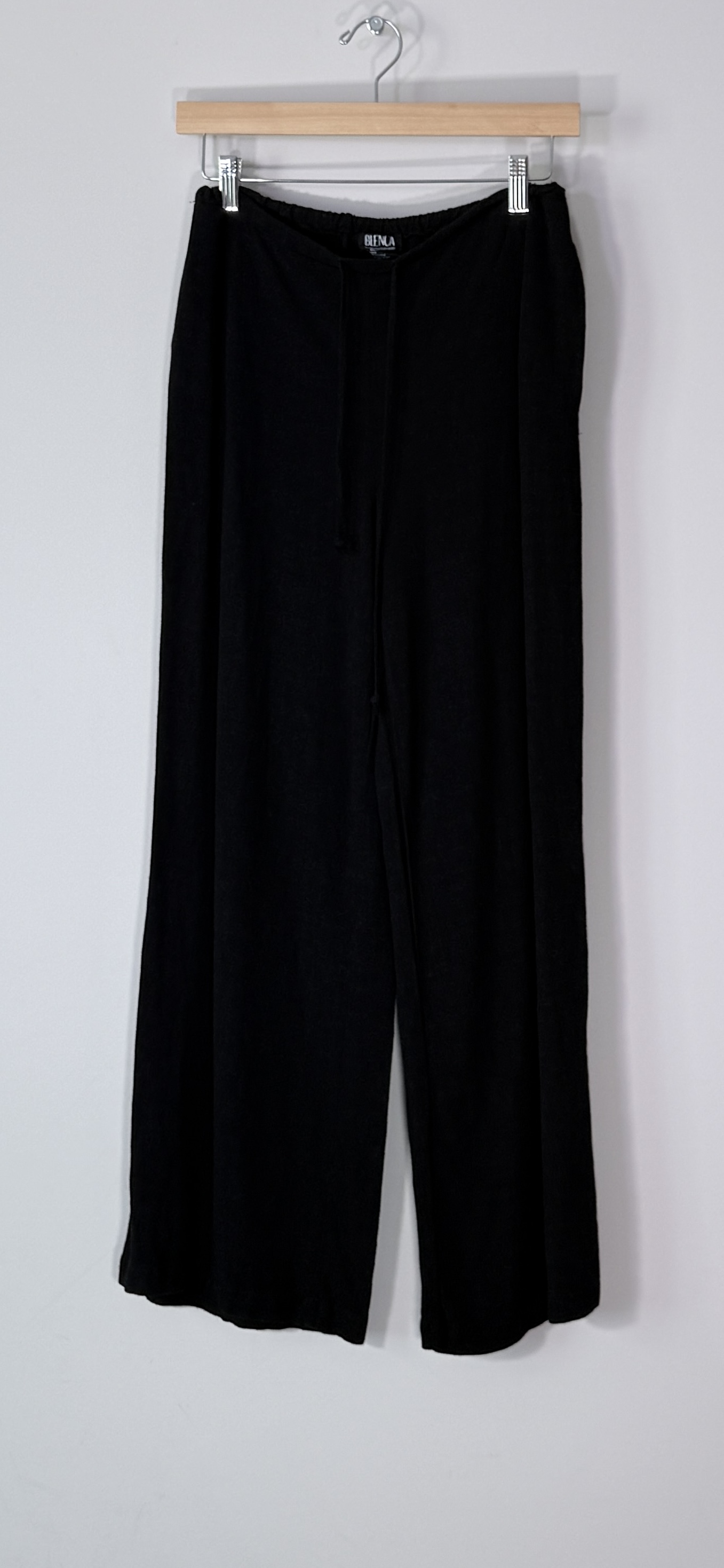 Blenca Black Wide-Leg Trousers thumbnail 3