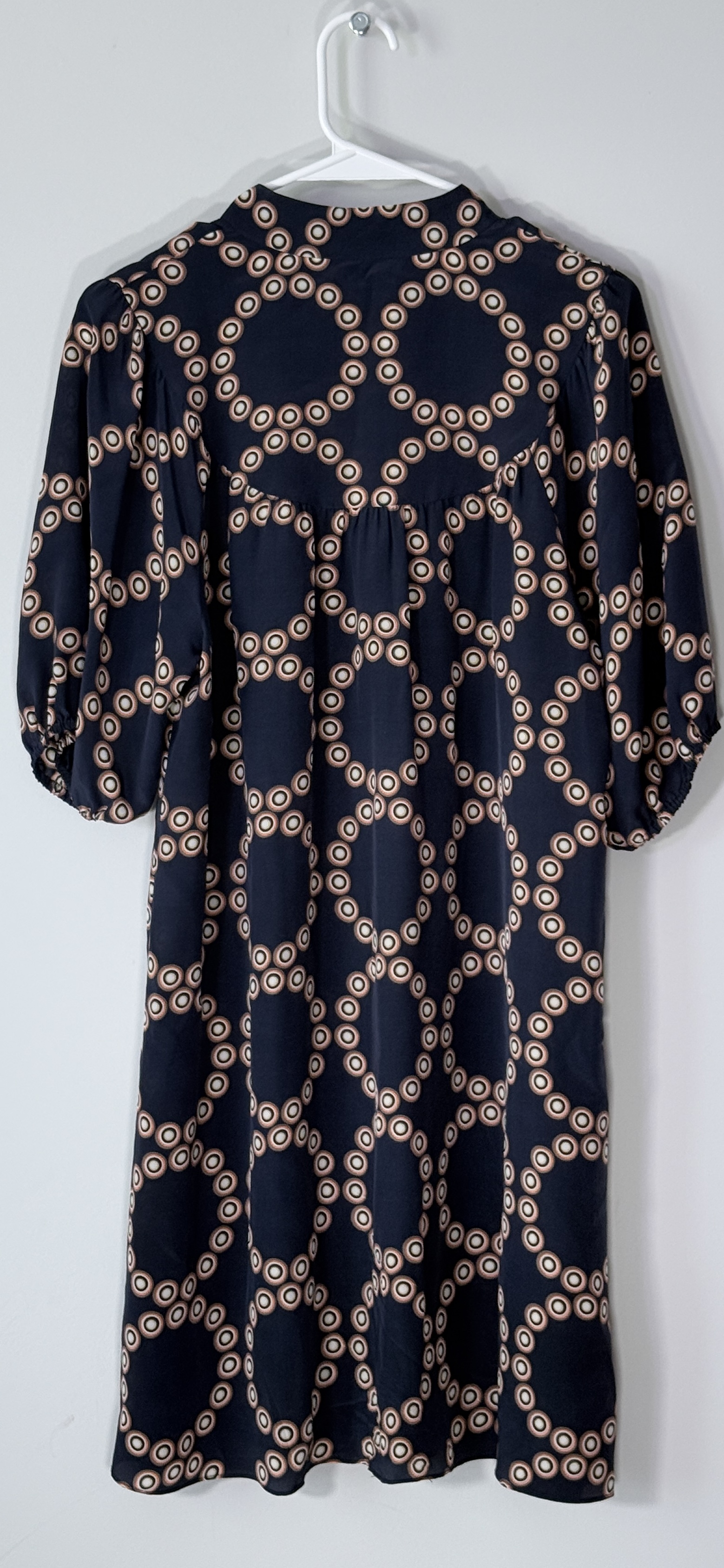 Banana Republic 100% Silk Geometric Circle Print Mini Shift Dress thumbnail 3
