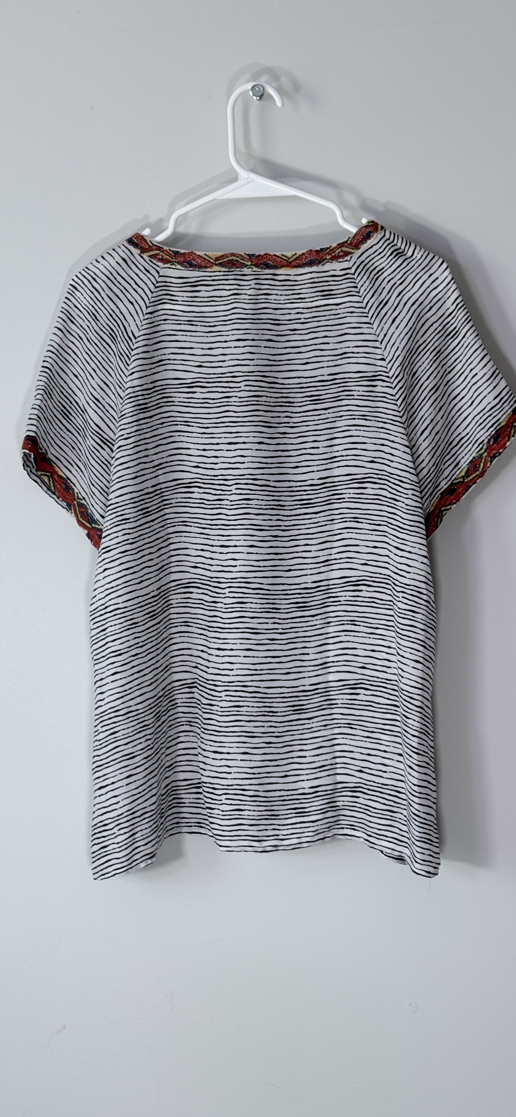 THML Short-Sleeve Bohemian-Style Peasant Blouse thumbnail 4