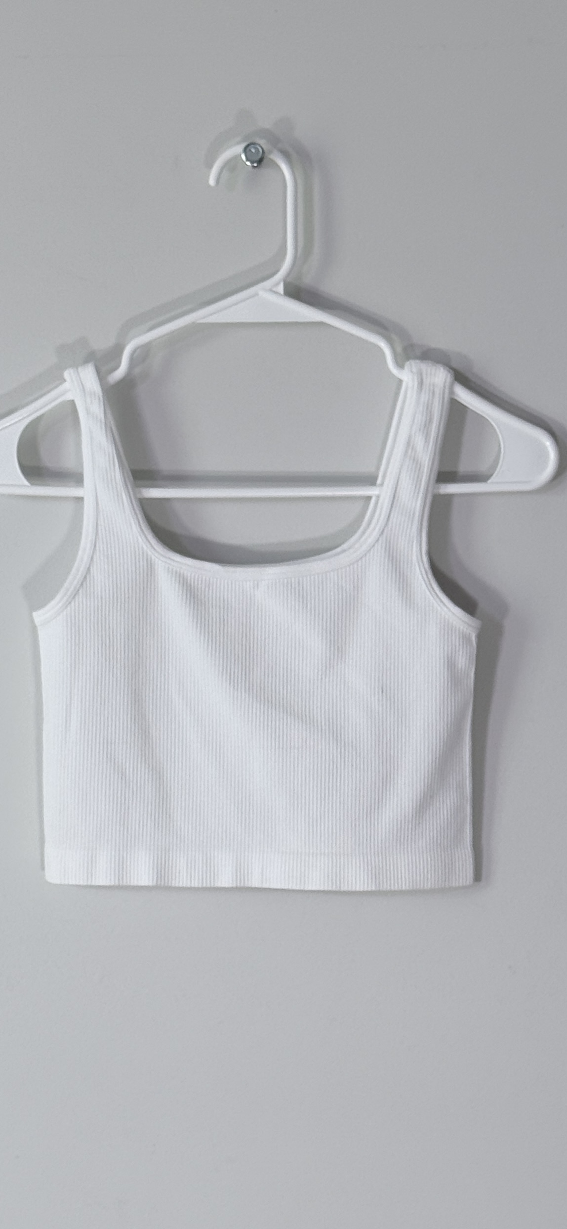 OQQ Seamless Ribbed Square Neck Cropped Tank Top thumbnail 3