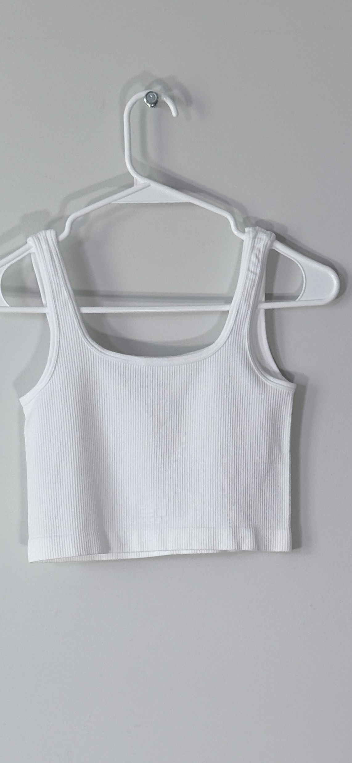 OQQ Seamless Ribbed Square Neck Cropped Tank Top thumbnail 4