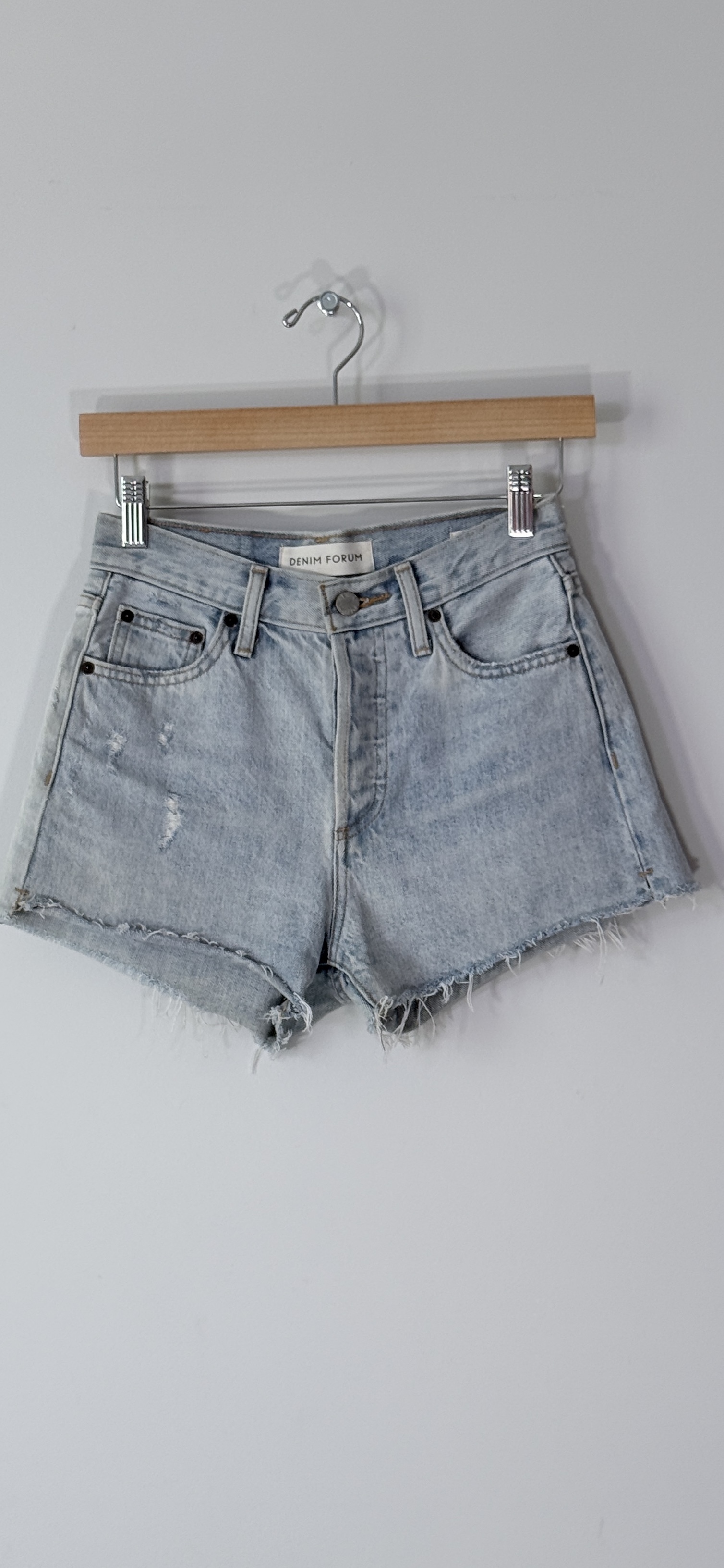 Aritzia Denim Forum "The Yoko" High-Rise Cut-Off Denim Shorts thumbnail 3