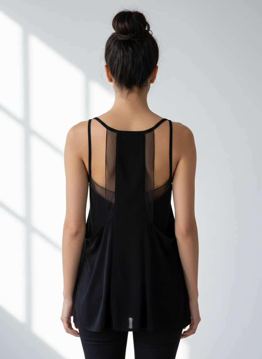 Free People Intimately Black Camisole Tank Top thumbnail 2
