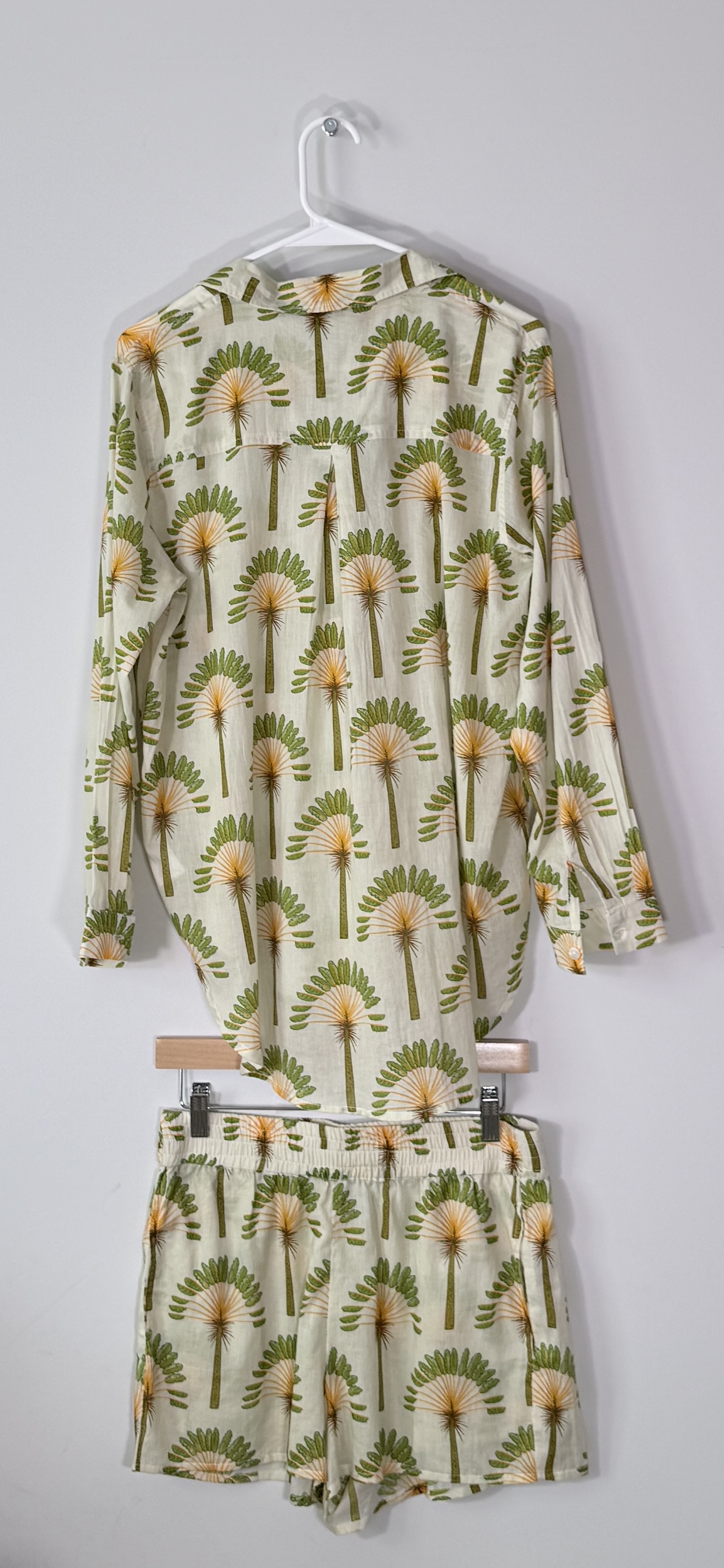 Haute Hippie Palm Tree Print Button-Down Shirt and Short Set thumbnail 4