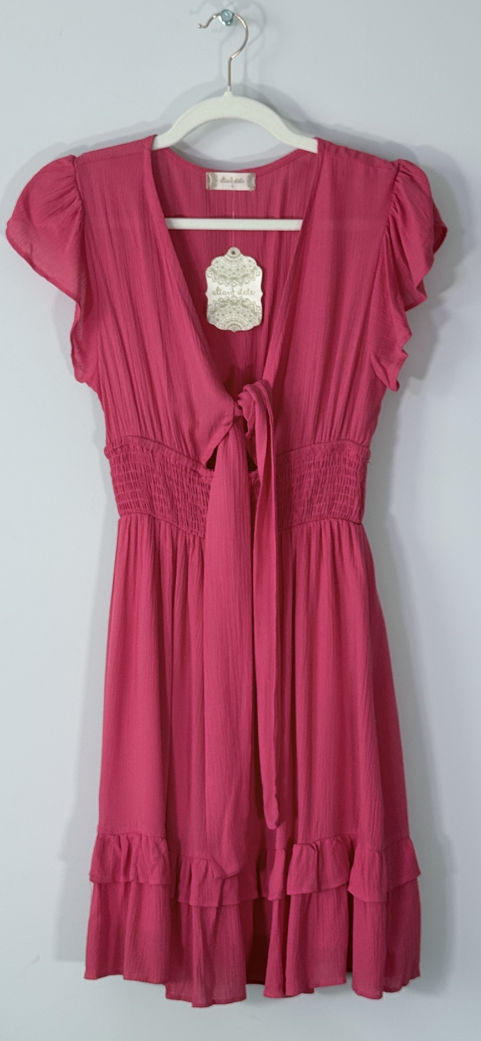 Altar'd State Smocked Ruffle Mini Dress thumbnail 3