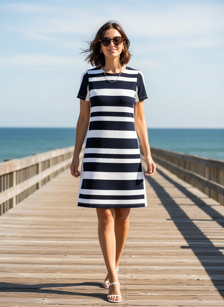 J.Crew Rugby-Stripe Shift Dress thumbnail 2