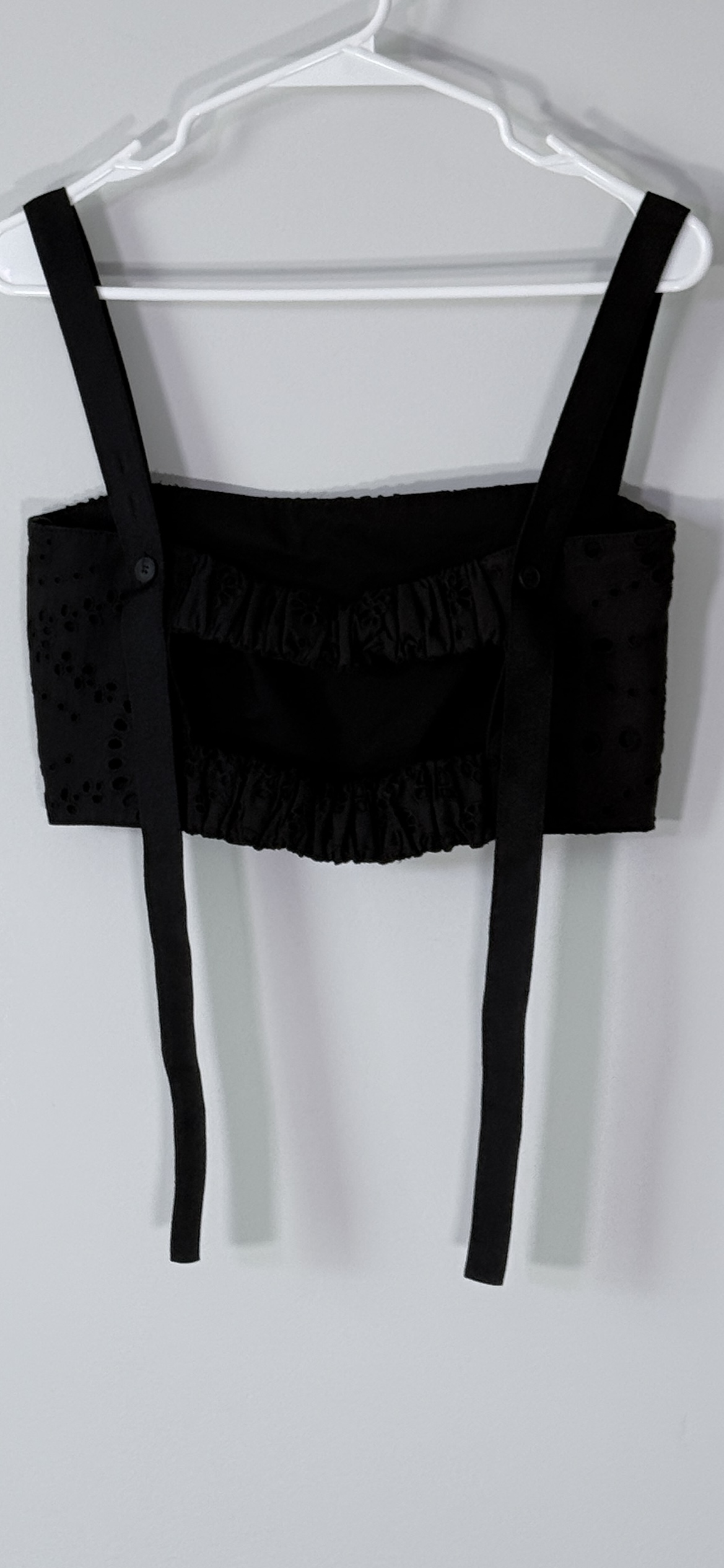 Zara Embroidered Eyelet Crop Top thumbnail 3
