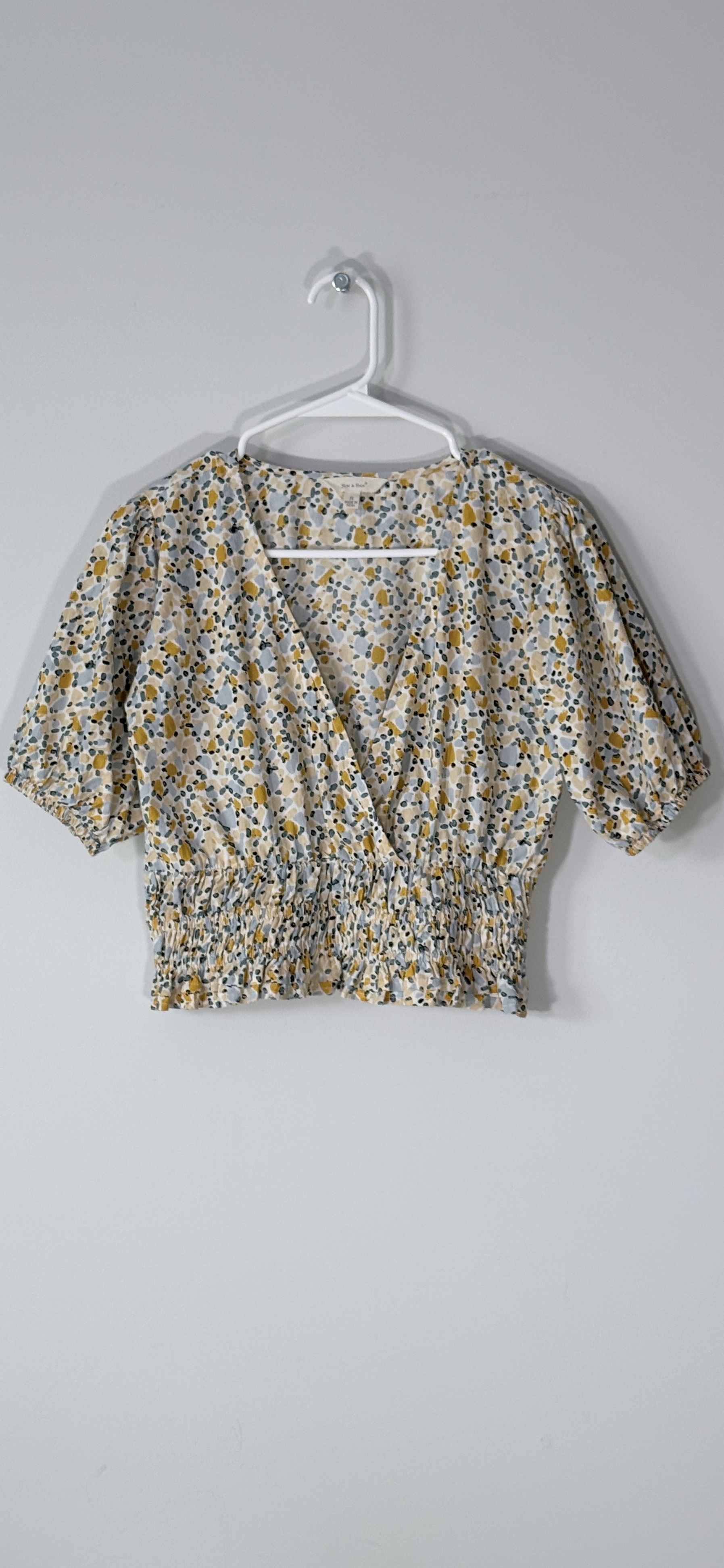 Sim & Sam Smocked Waist Puff Sleeve Crop Top thumbnail 3