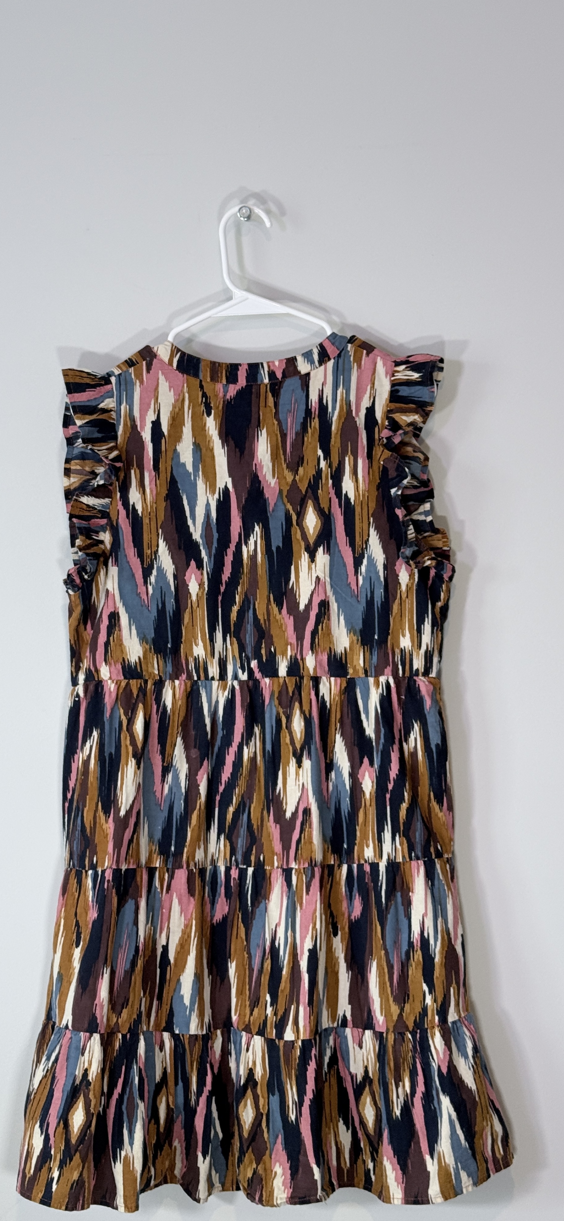 THML Multicolor Ikat Tiered Mini Dress thumbnail 4
